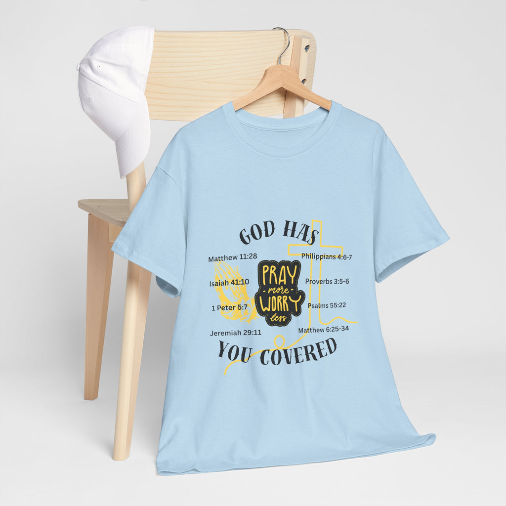 “Pray More, Worry Less” — T-Shirt