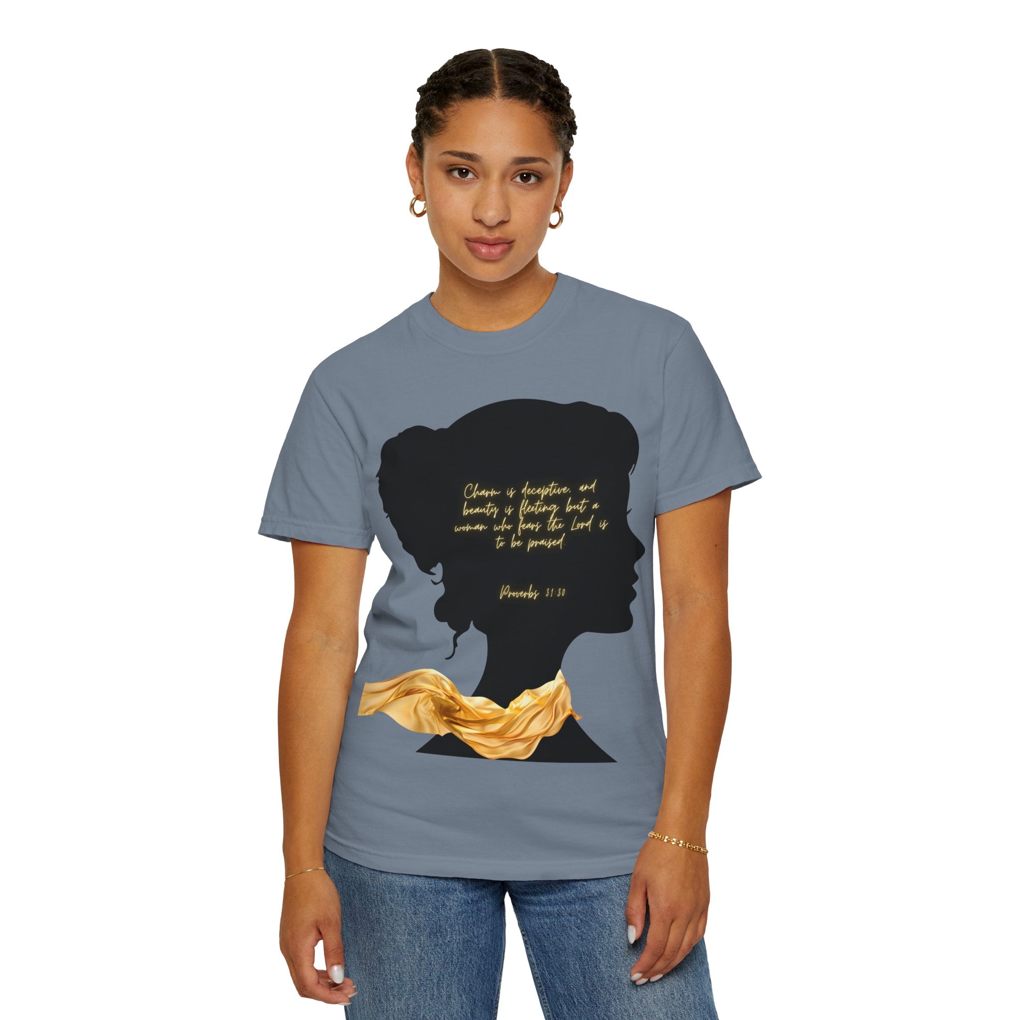 Proverbs 31:30 Gold Scarf - T-Shirt