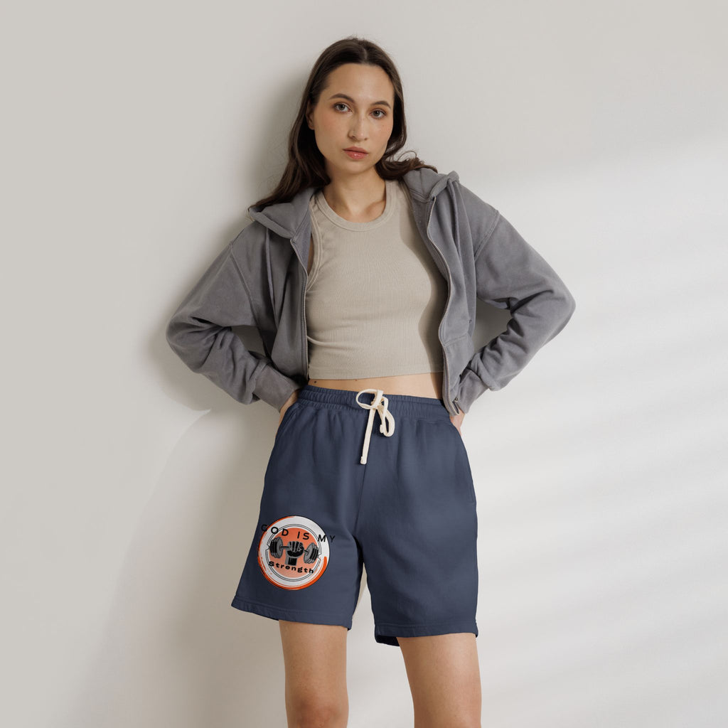 "God Is My Strength" — Fleece Sweat Shorts