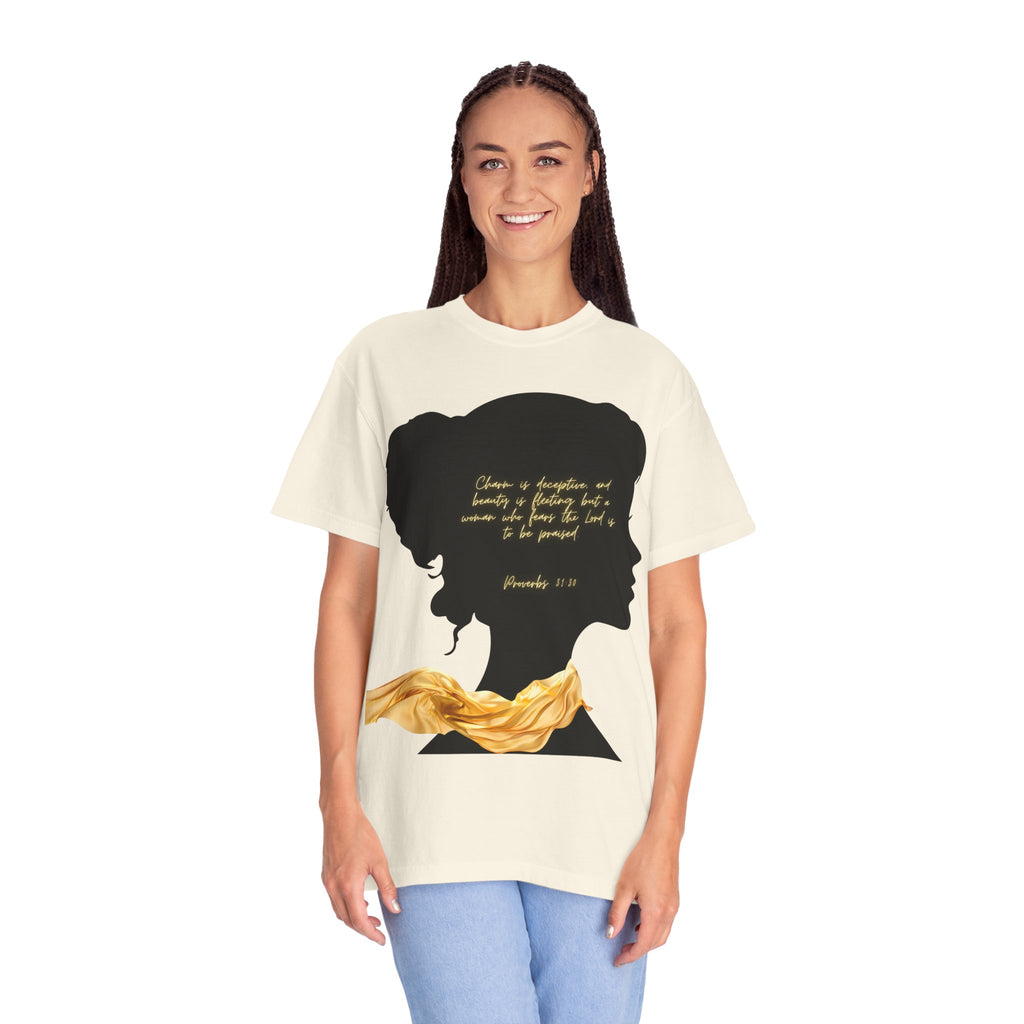 Proverbs 31:30 Gold Scarf - T-Shirt