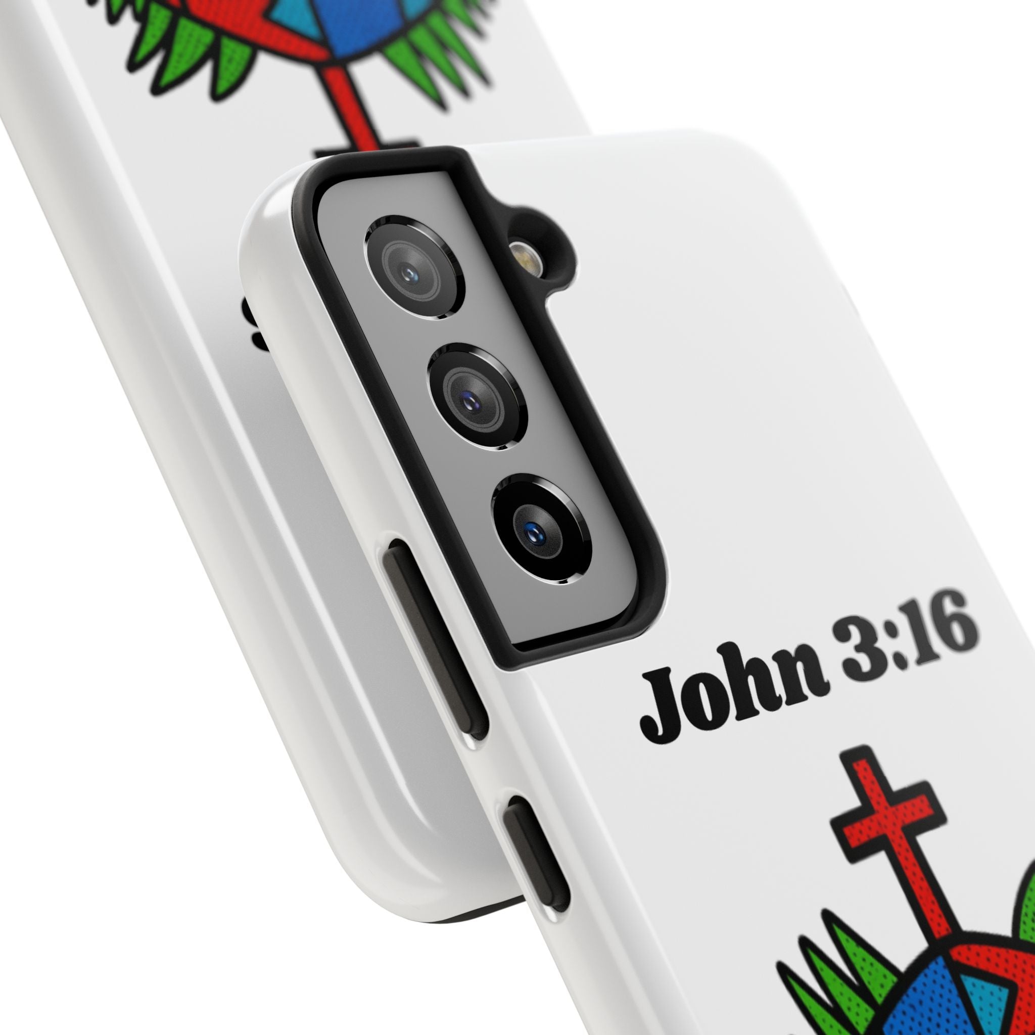 John 3:16 Christian Phone Case — Tough Religious Bible Verse Design