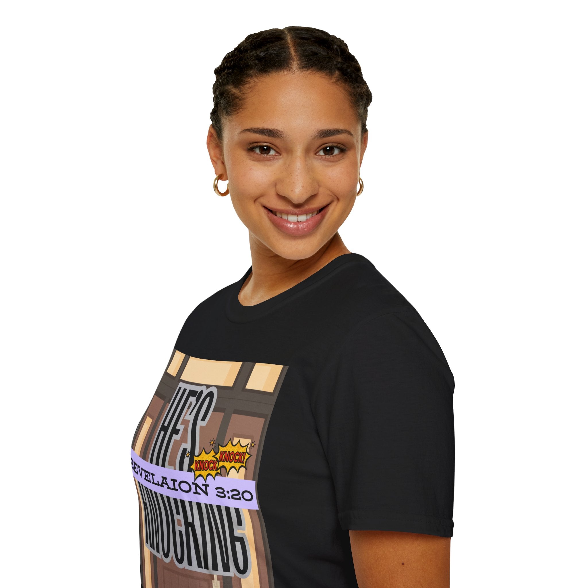 “He’s Knocking” Revelation 3:20 — Graphic T‑Shirt