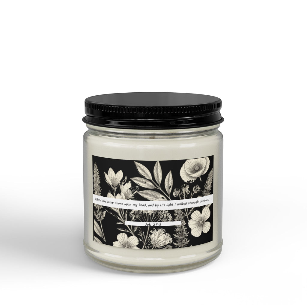 Job 29:3: B&W Botanical Design — Soy Candle (4oz & 9oz)