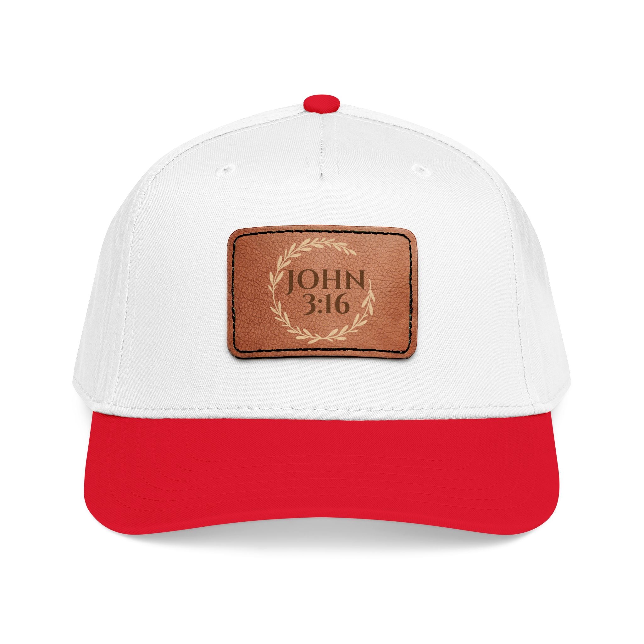 John 3:16 Leather Patch Baseball Cap
