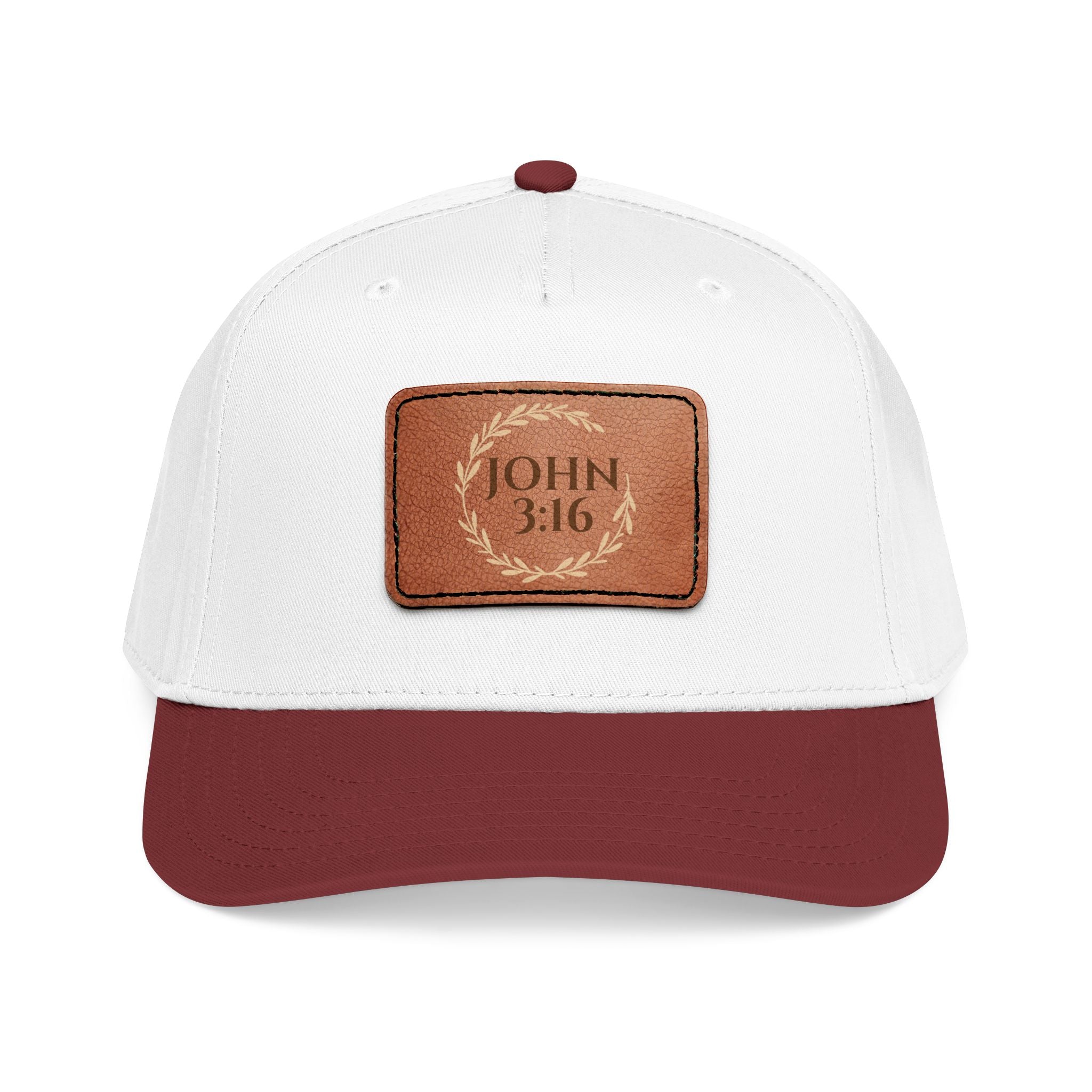 John 3:16 Leather Patch Baseball Cap