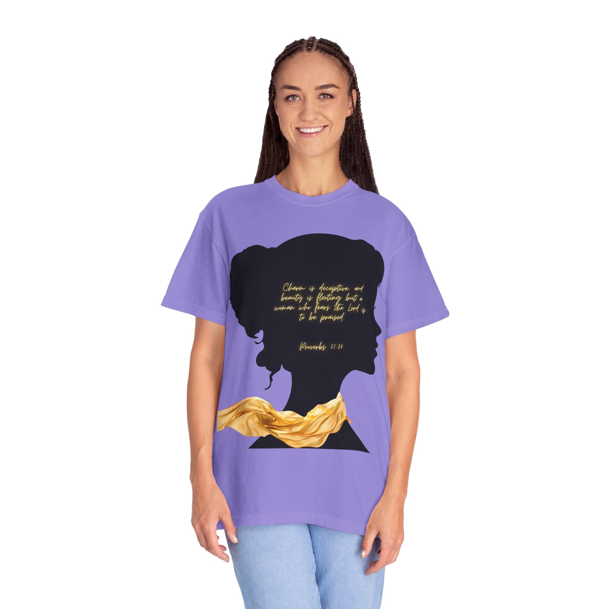 Proverbs 31:30 Gold Scarf - T-Shirt