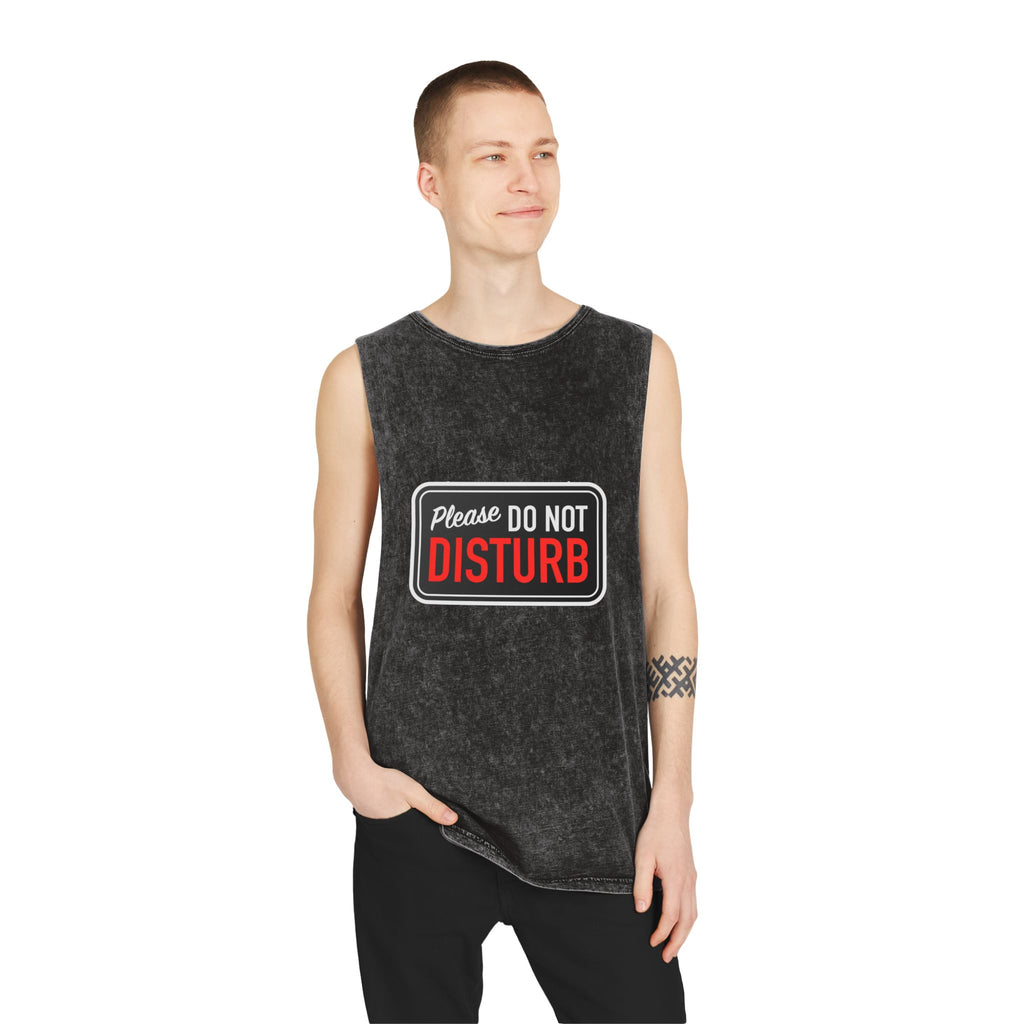 "Please Do Not Disturb: Got Gains & Jesus On My Mind" - Stonewash Tank Top