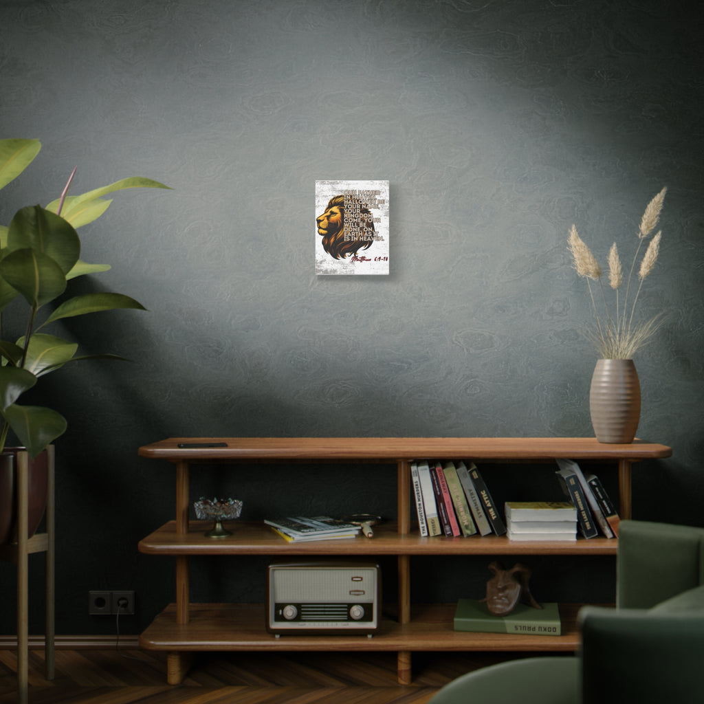 Matthew 6:9-10 Lion Prayer Wall Canvas