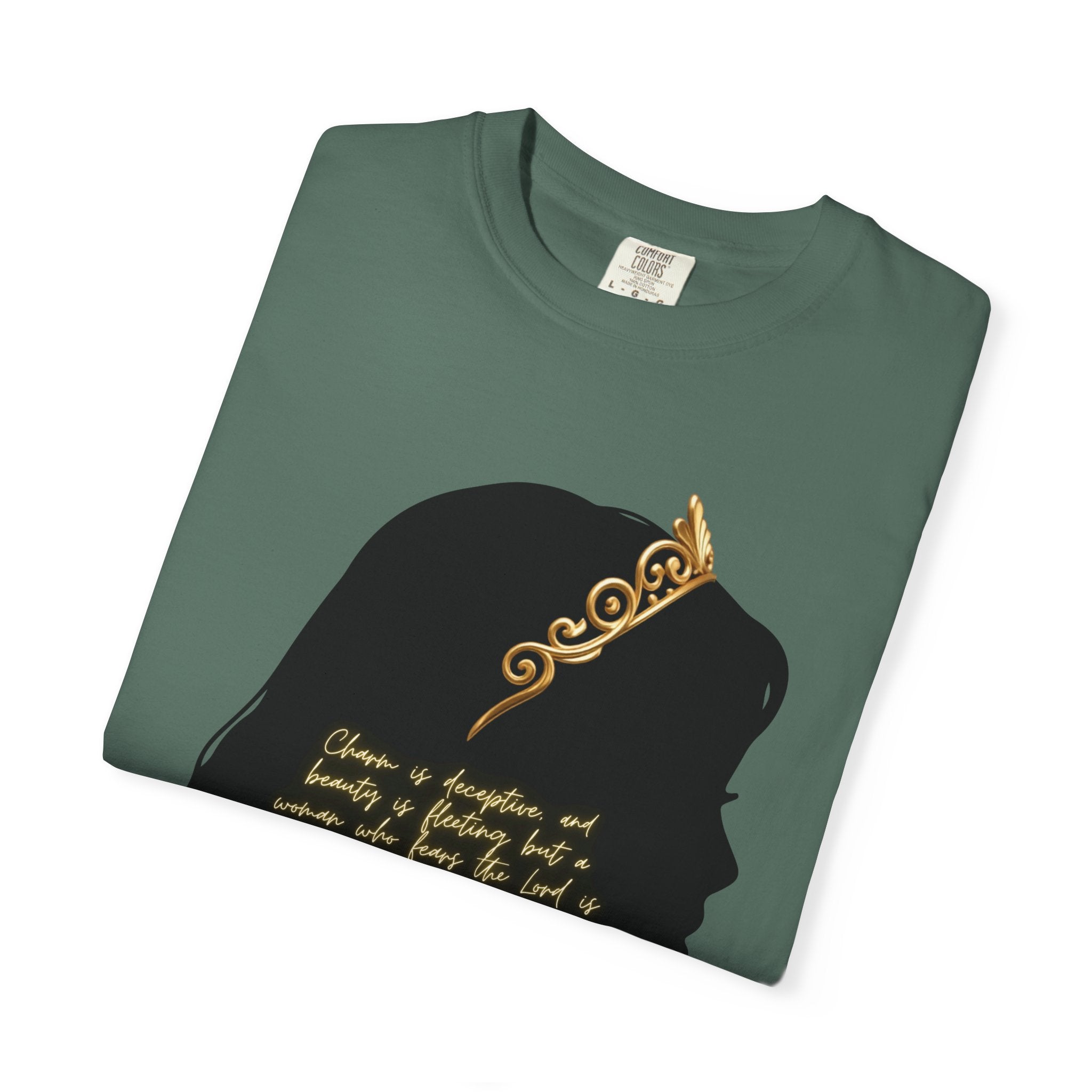 Proverbs 31:30 Gold Crown - T-Shirt