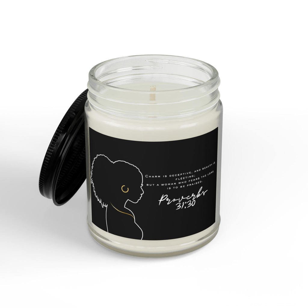 Proverbs 31:30: Gold Earring— Soy Candle (4oz & 9oz)