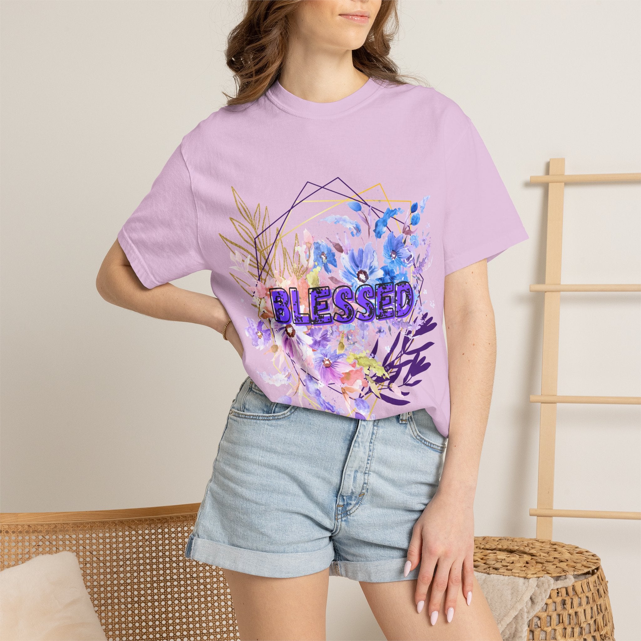 'Blessed'  — Floral T-Shirt