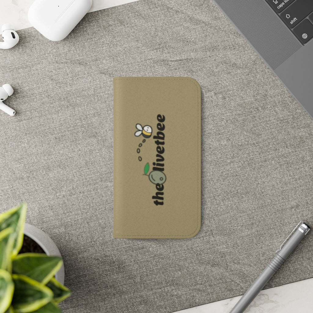 Flip Case Phone Wallet — 'theOlivetbee' Logo Folio Cover with Card Slots