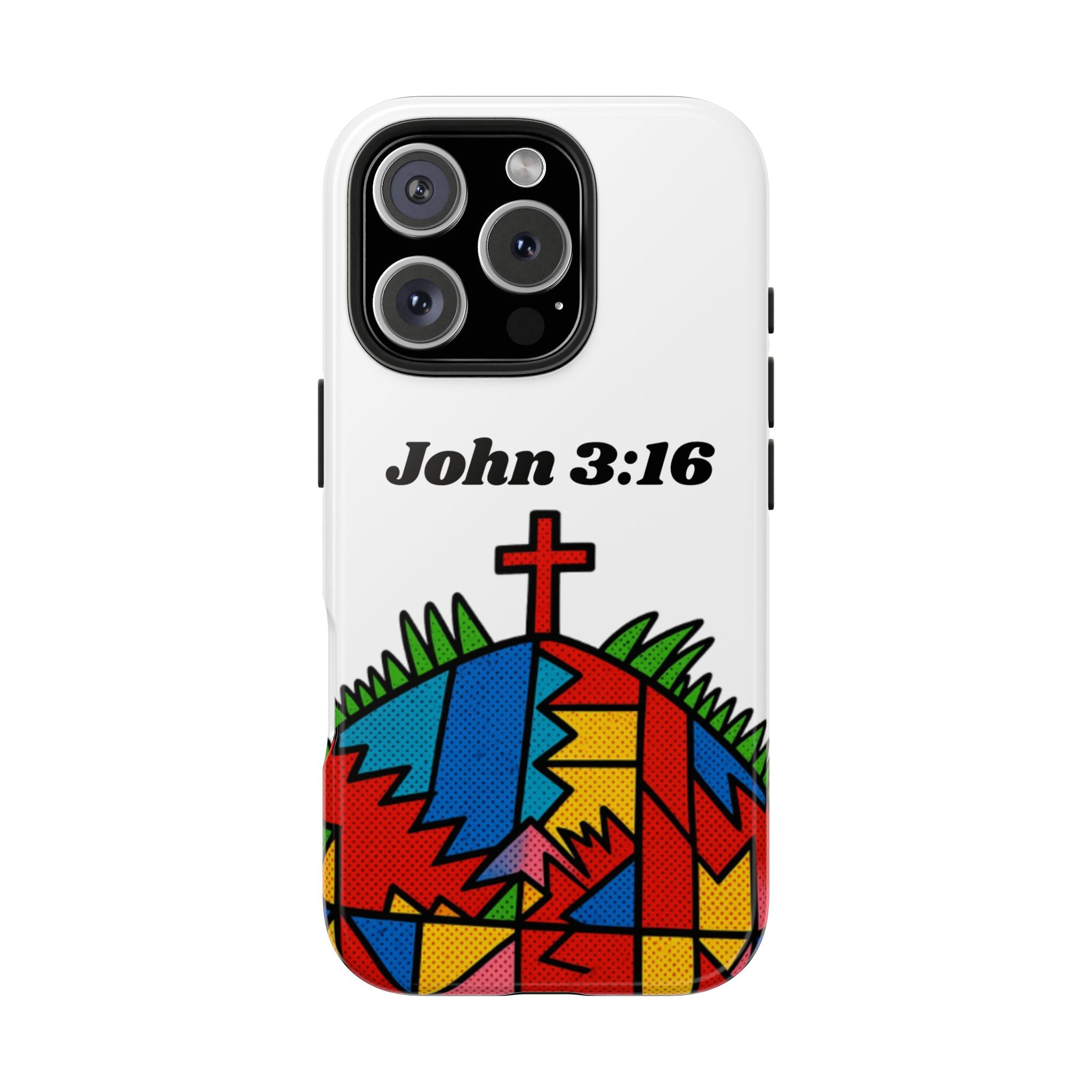 John 3:16 Christian Phone Case — Tough Religious Bible Verse Design