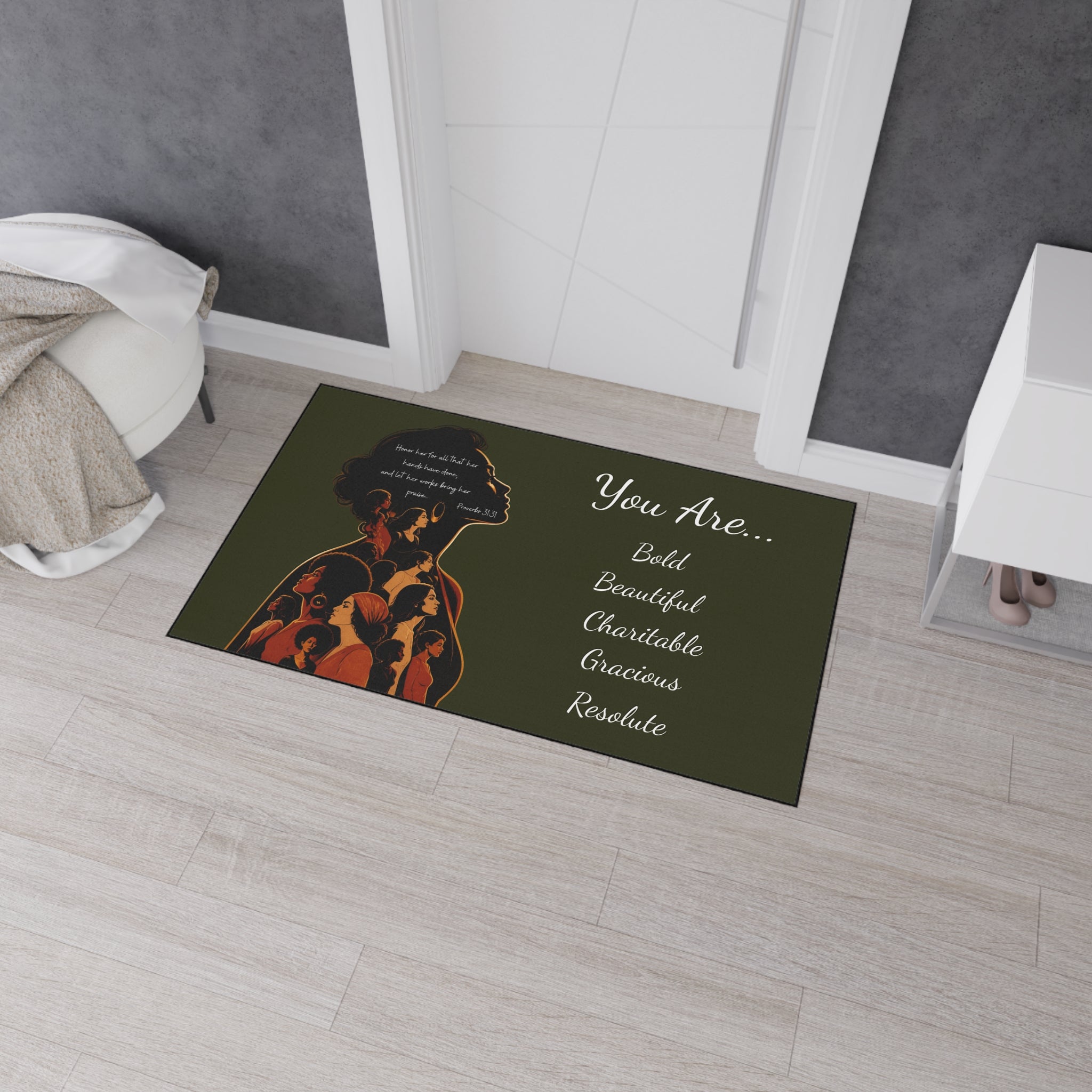'You Are' — Proverbs 31 Woman Floor Mat