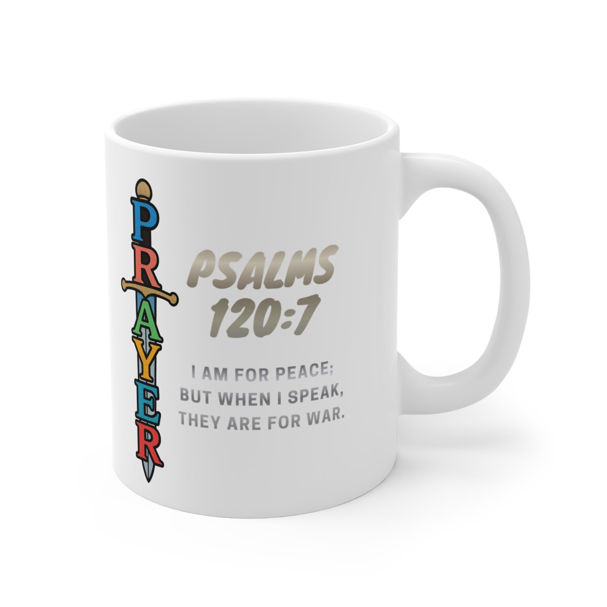 Prayer Sword Ceramic Mug (11oz)