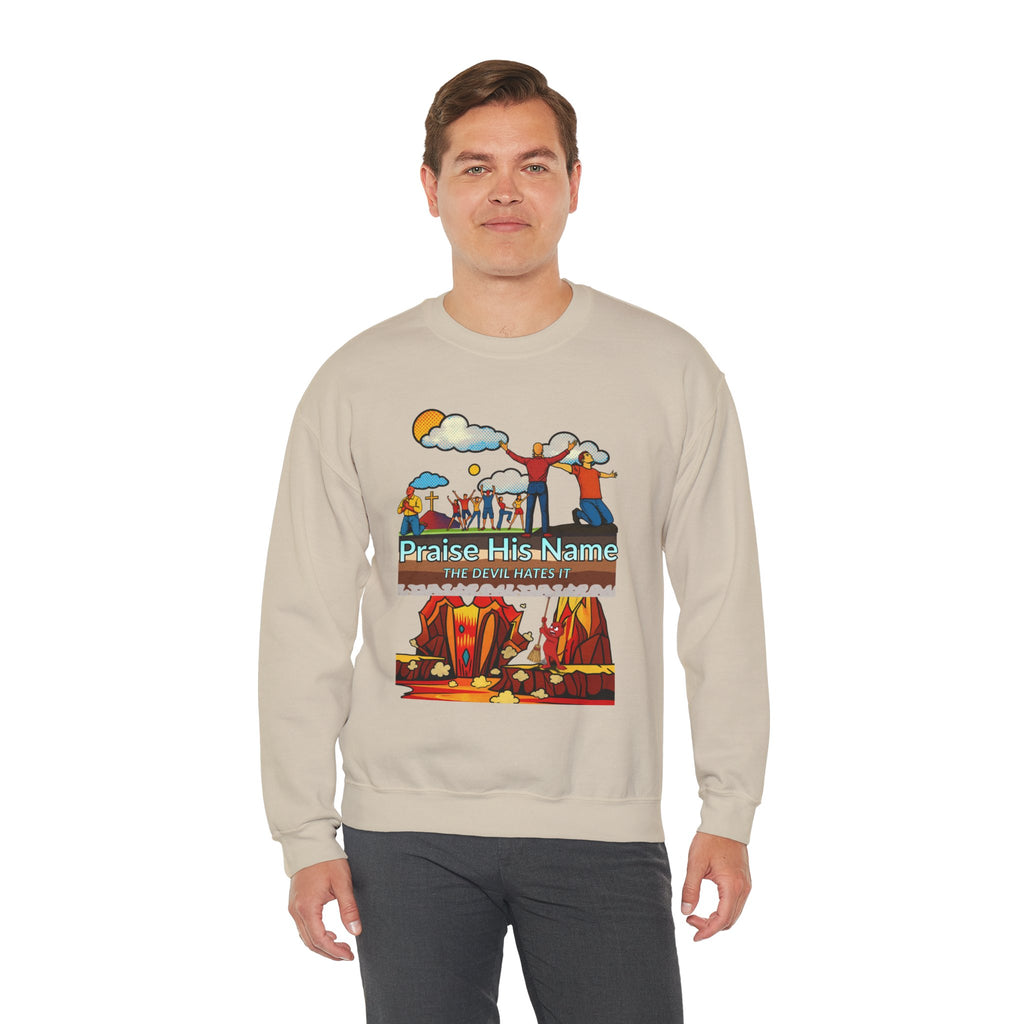 'Praise His Name' — Crewneck Sweatshirt
