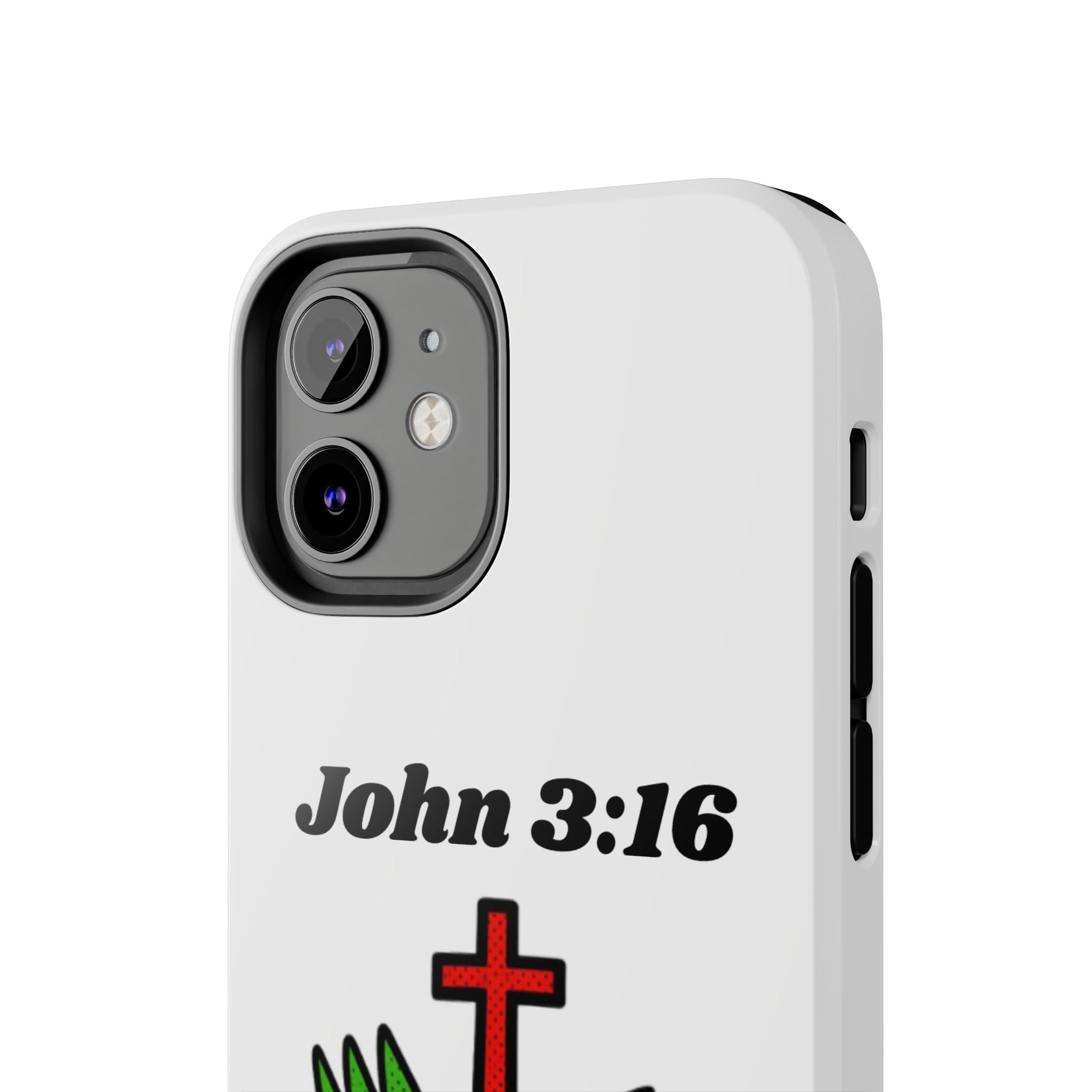 John 3:16 Christian Phone Case — Tough Religious Bible Verse Design
