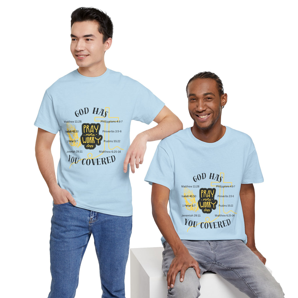 “Pray More, Worry Less” — T-Shirt