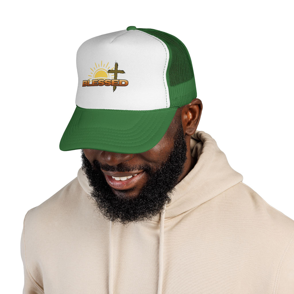 'Blessed' Sunrise Bold Trucker Cap