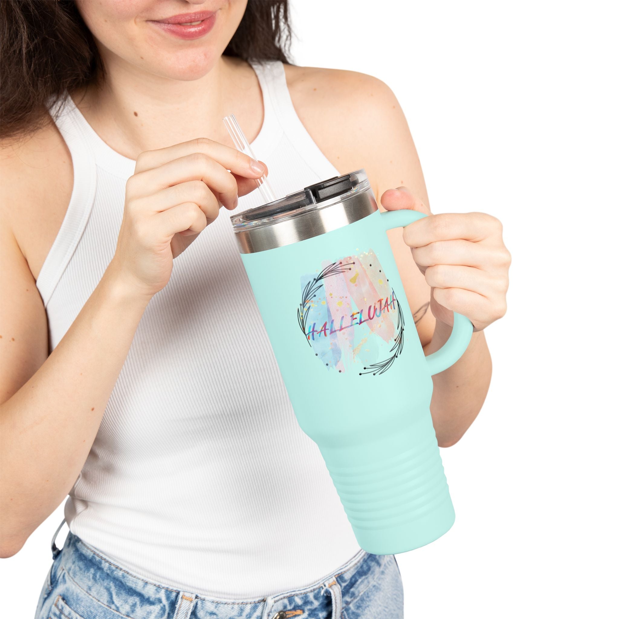 'Hallelujah' — Insulated Travel Mug (40oz)