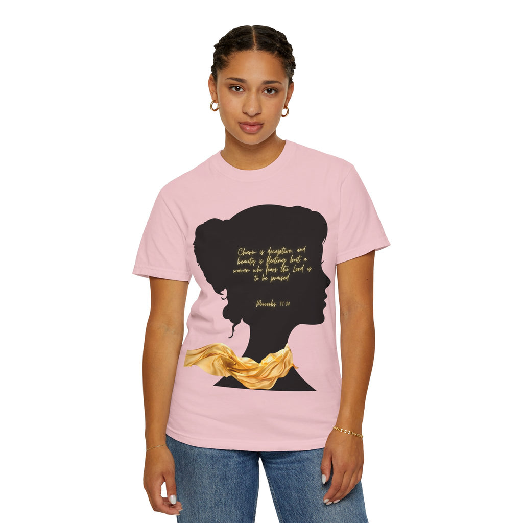 Proverbs 31:30 Gold Scarf - T-Shirt