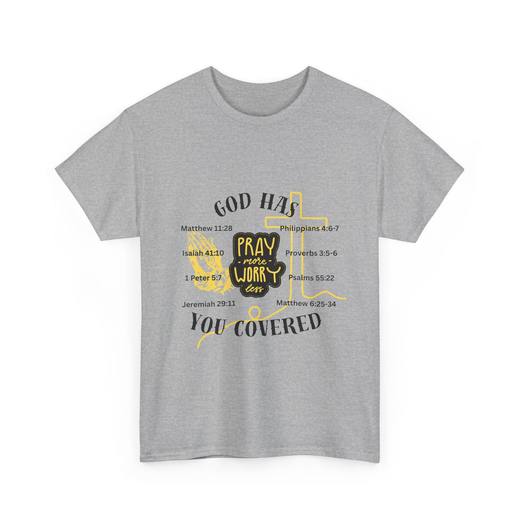 “Pray More, Worry Less” — T-Shirt