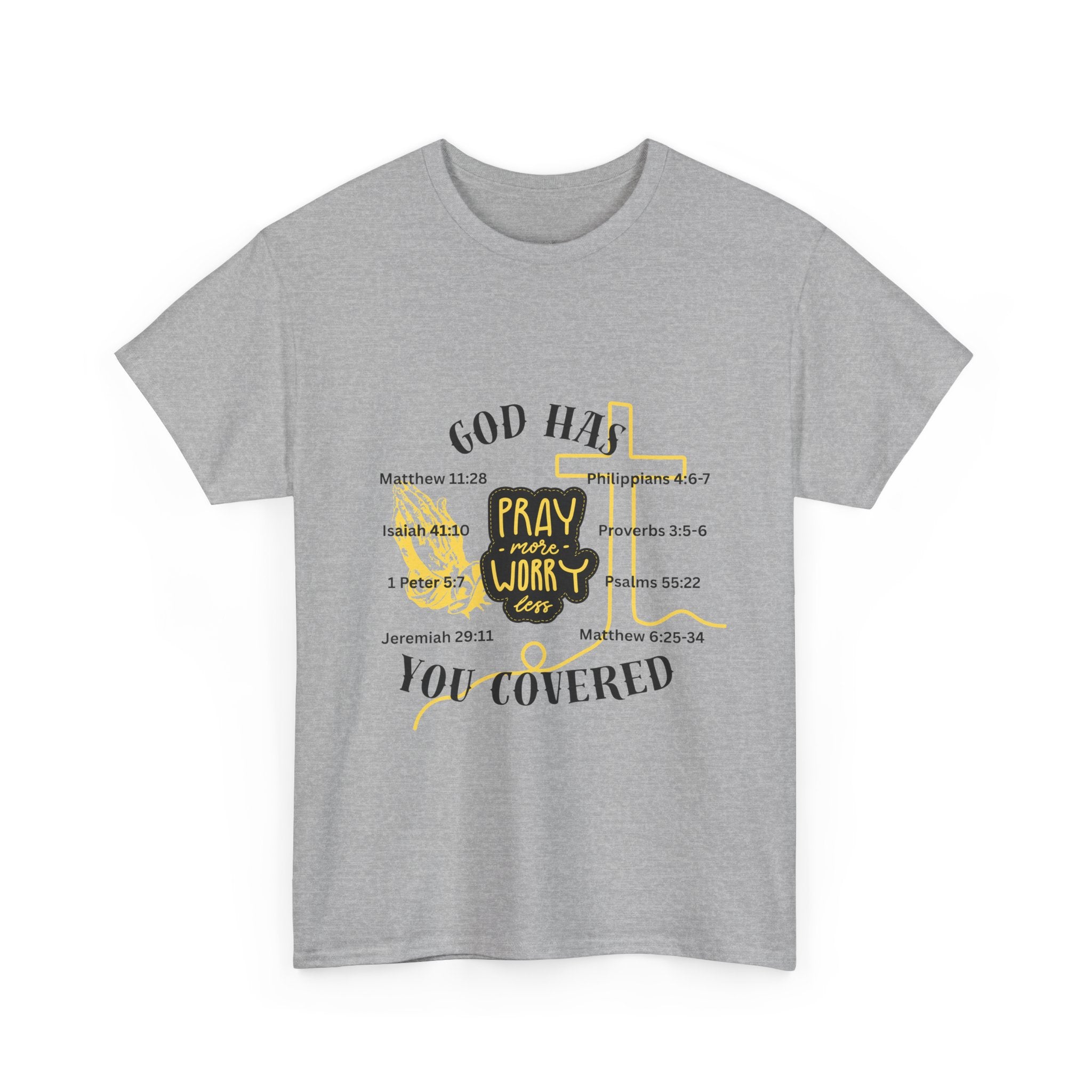 “Pray More, Worry Less” — T-Shirt