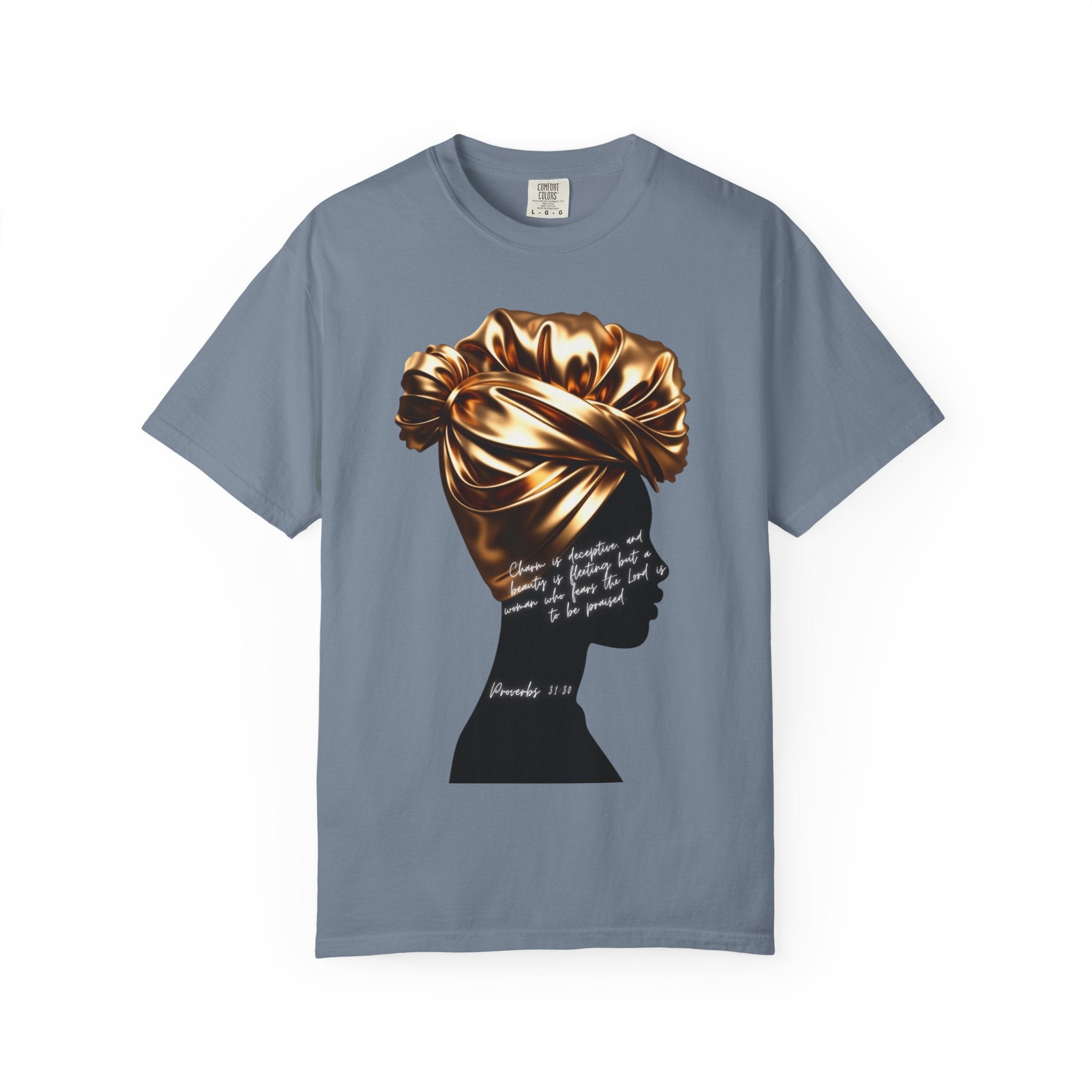 Proverbs 31:30 Gold Headwrap- T-Shirt