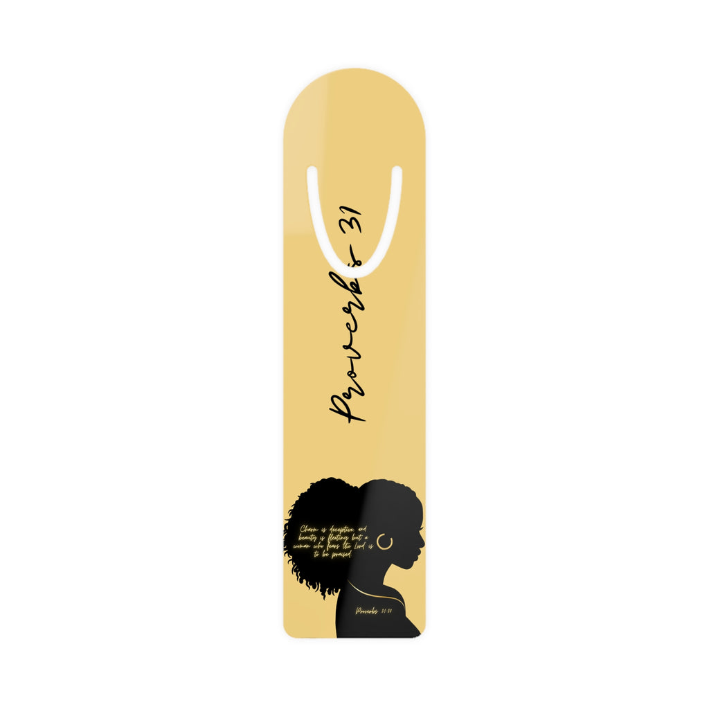 Proverbs 31:30: Gold Earring — Bookmark
