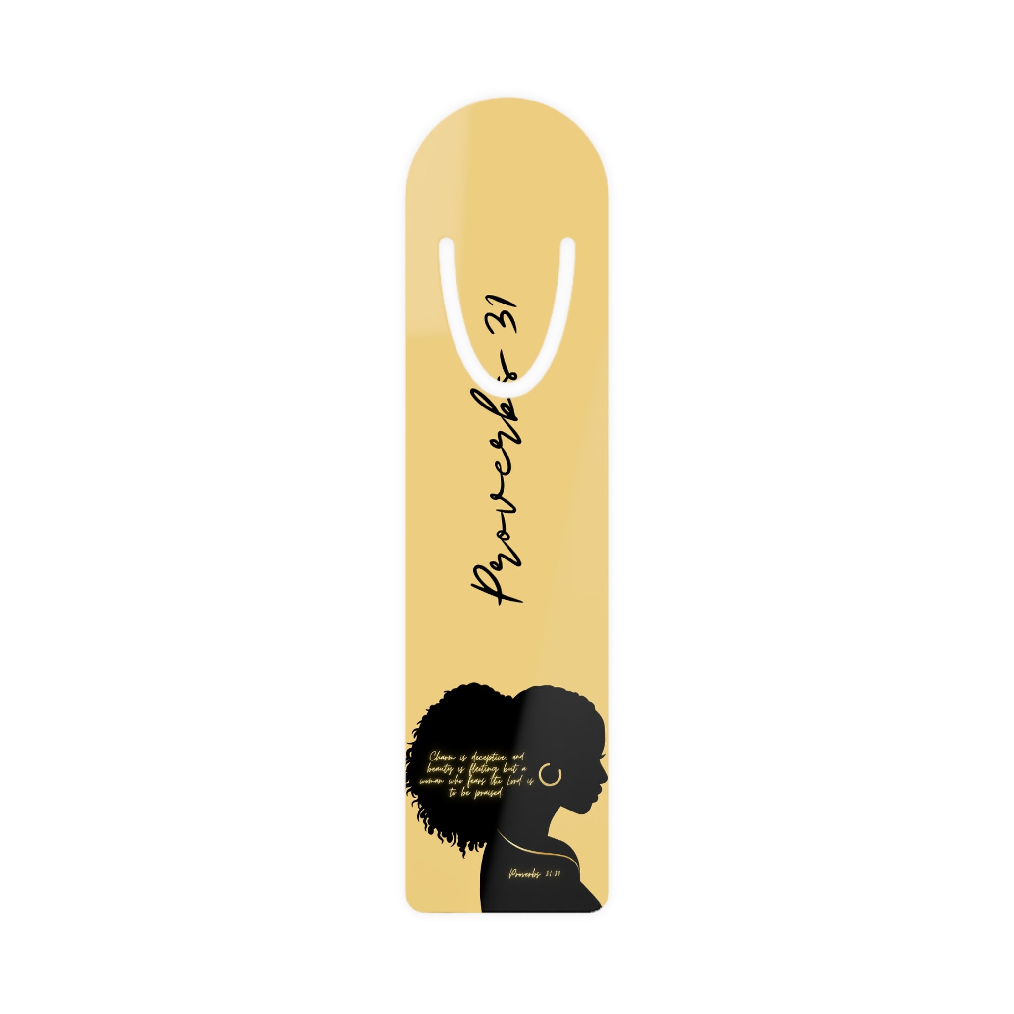 Proverbs 31:30: Gold Earring — Bookmark