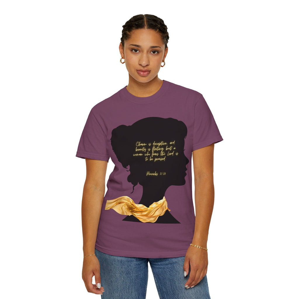 Proverbs 31:30 Gold Scarf - T-Shirt