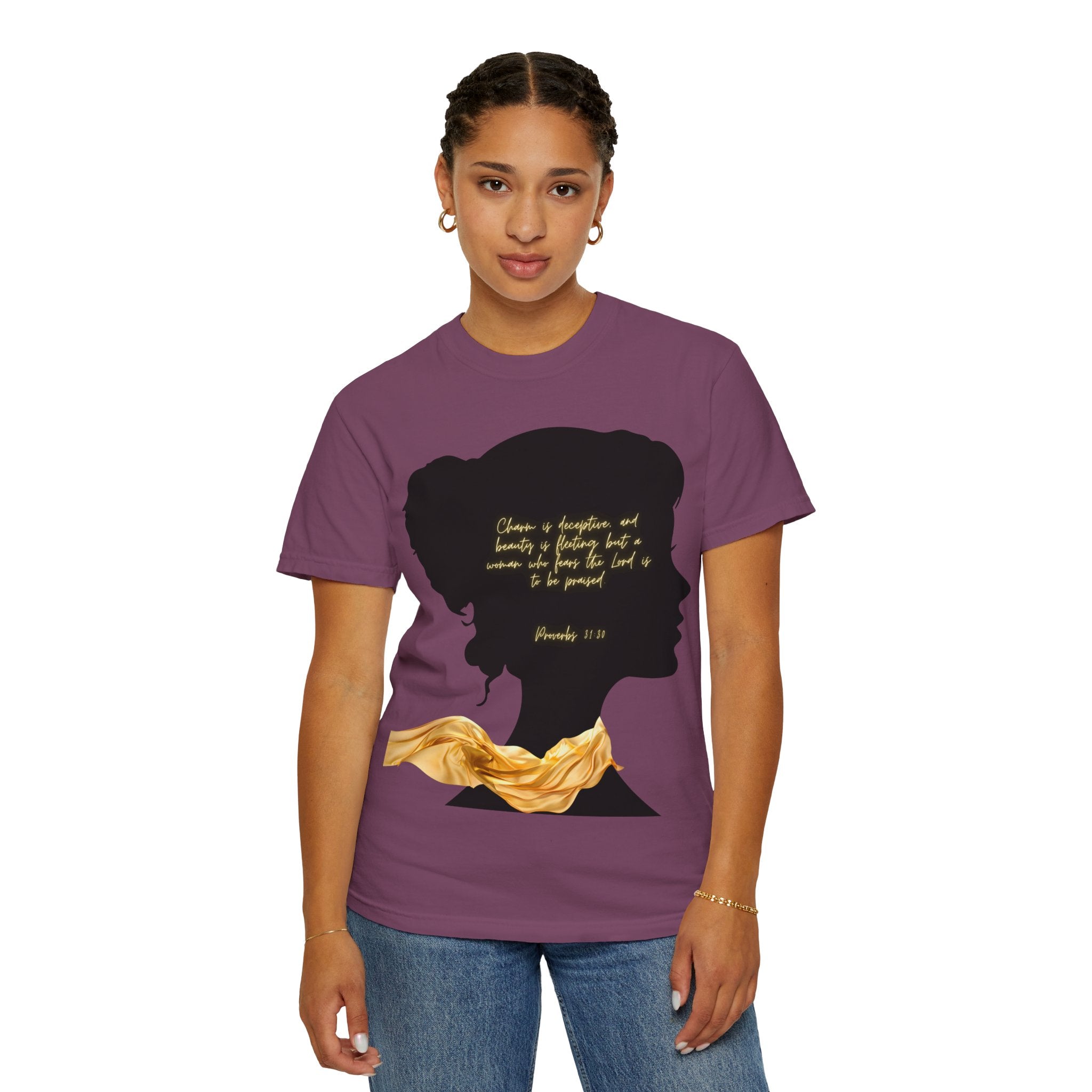 Proverbs 31:30 Gold Scarf - T-Shirt