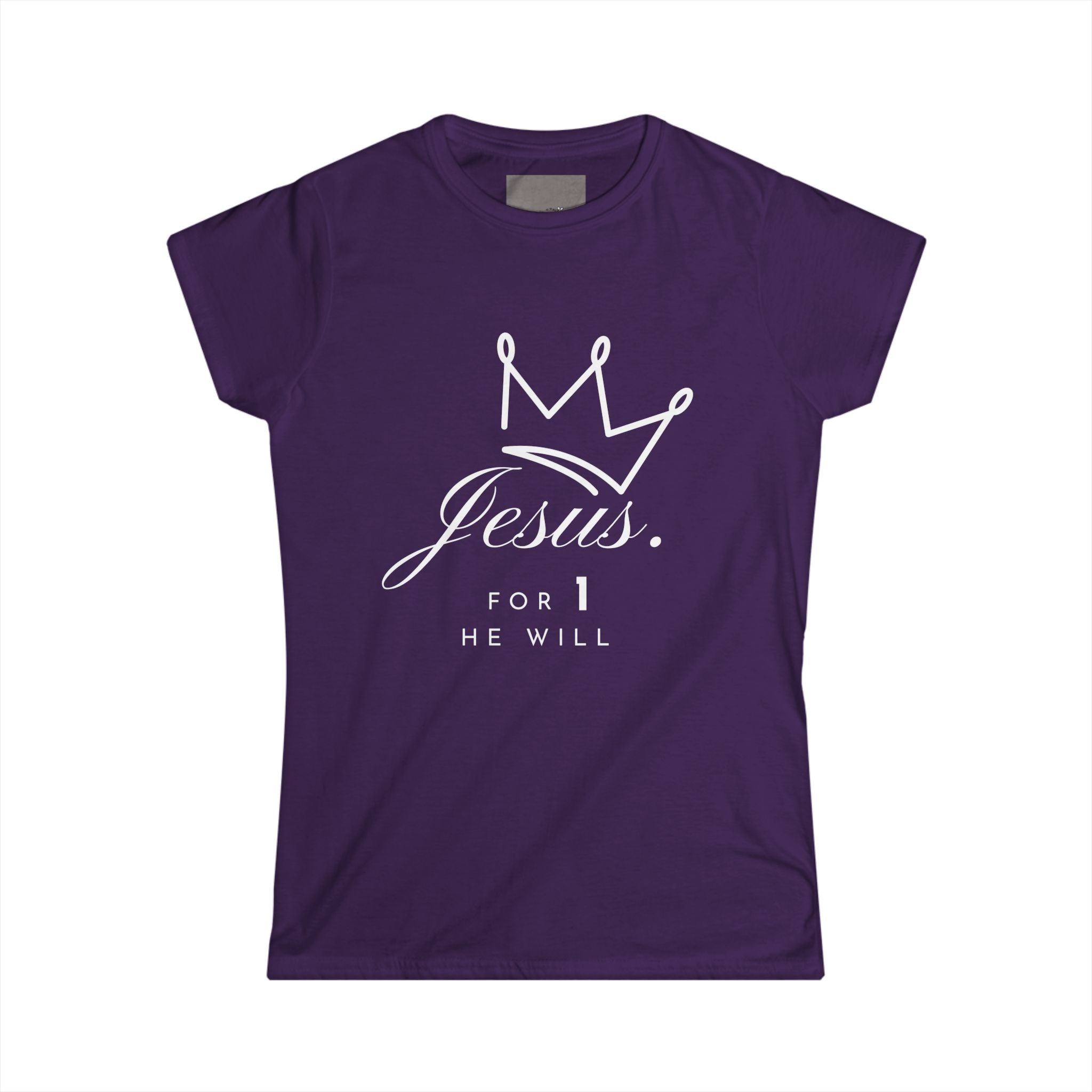 'Jesus. For 1 He Will' - Softstyle Tee