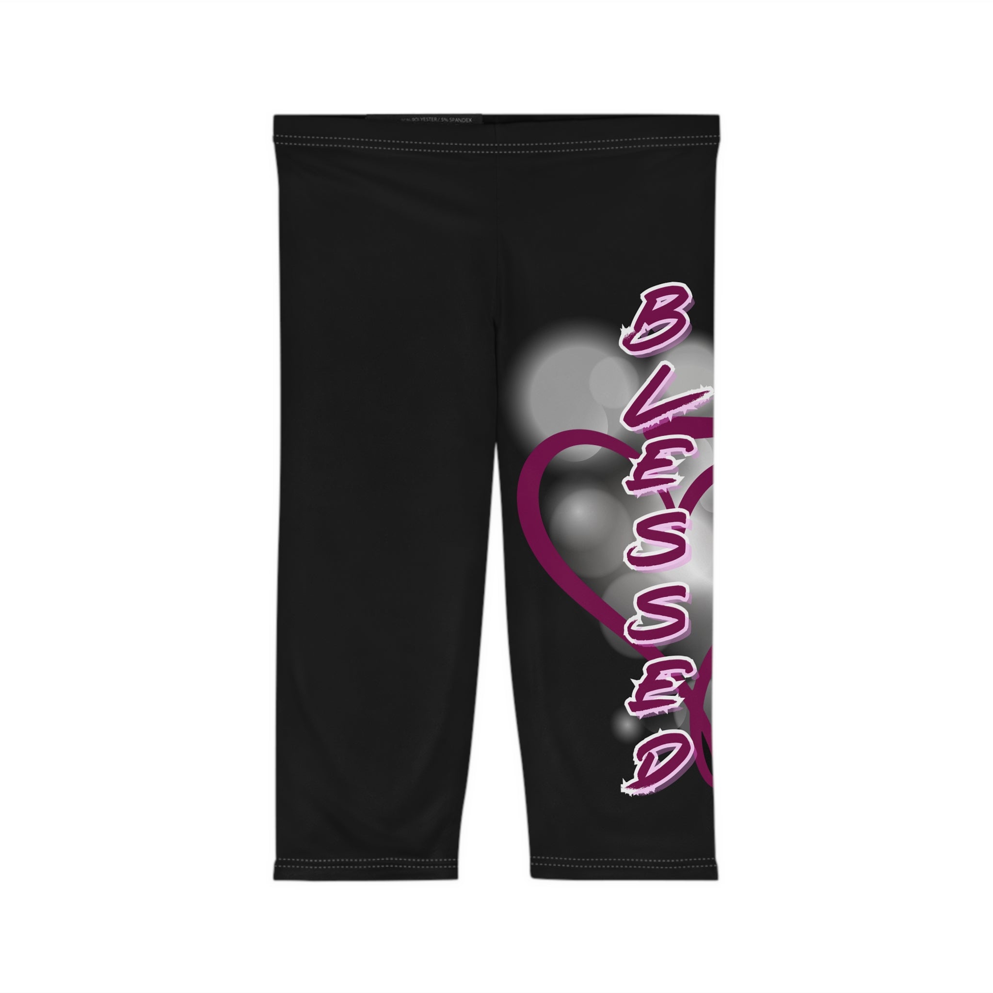 'Blessed' Heart — Capri Leggings