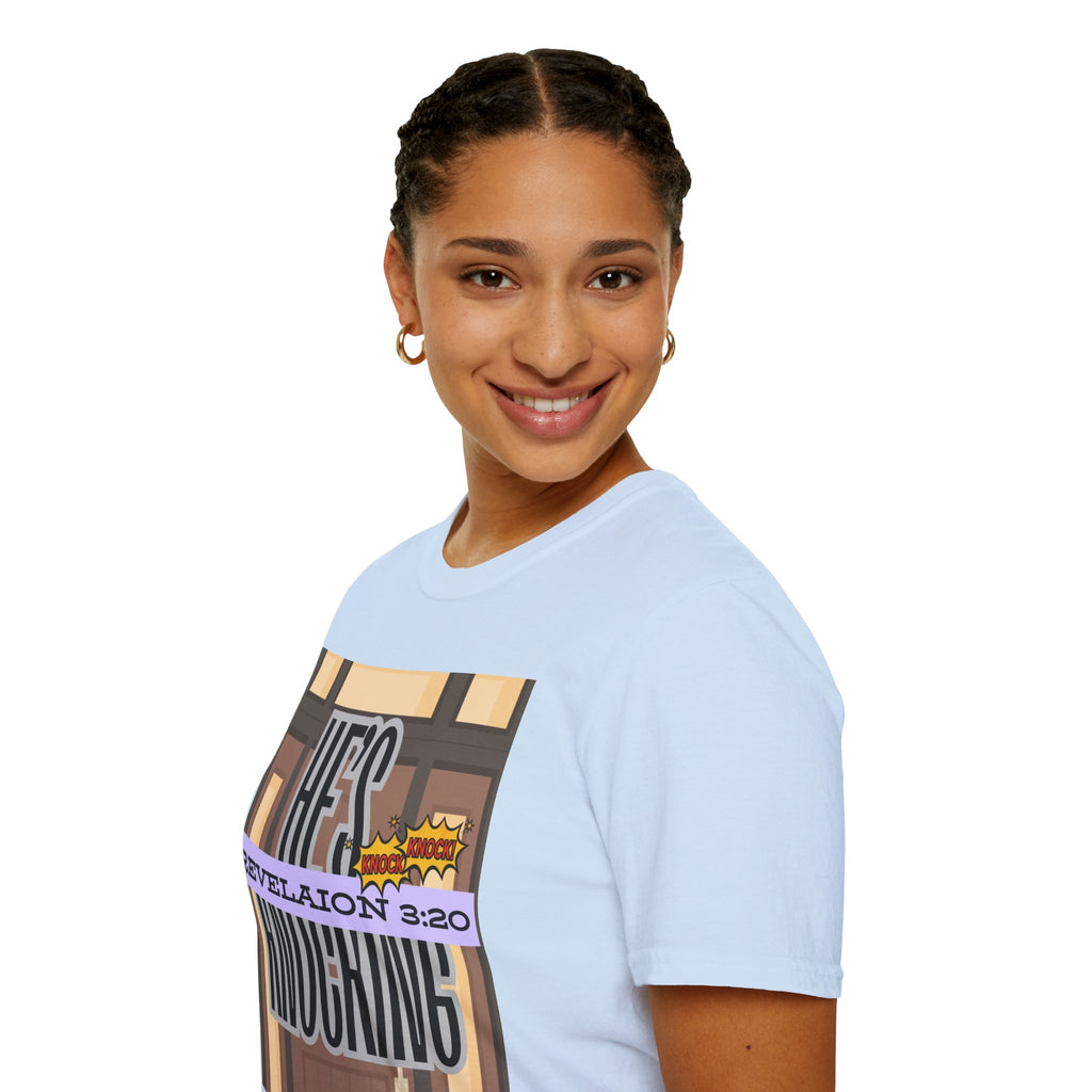 “He’s Knocking” Revelation 3:20 — Graphic T‑Shirt