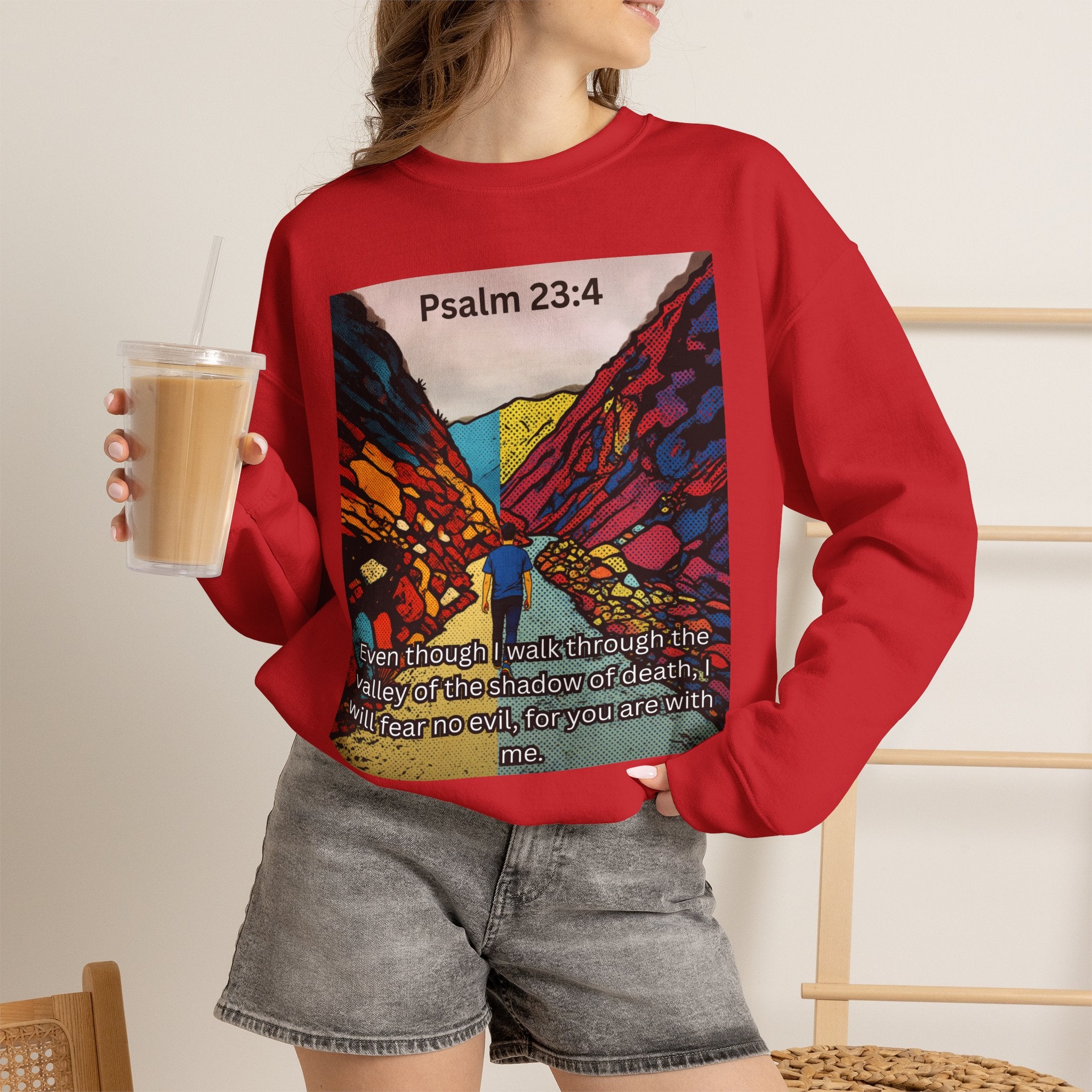 Psalm 23:4 — Crewneck Sweatshirt