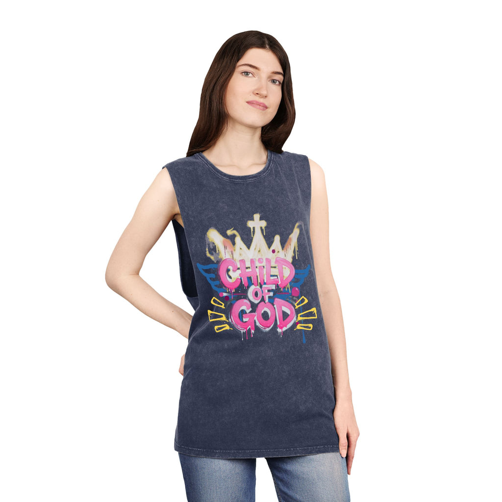 'Child of God' Stonewash Tank Top