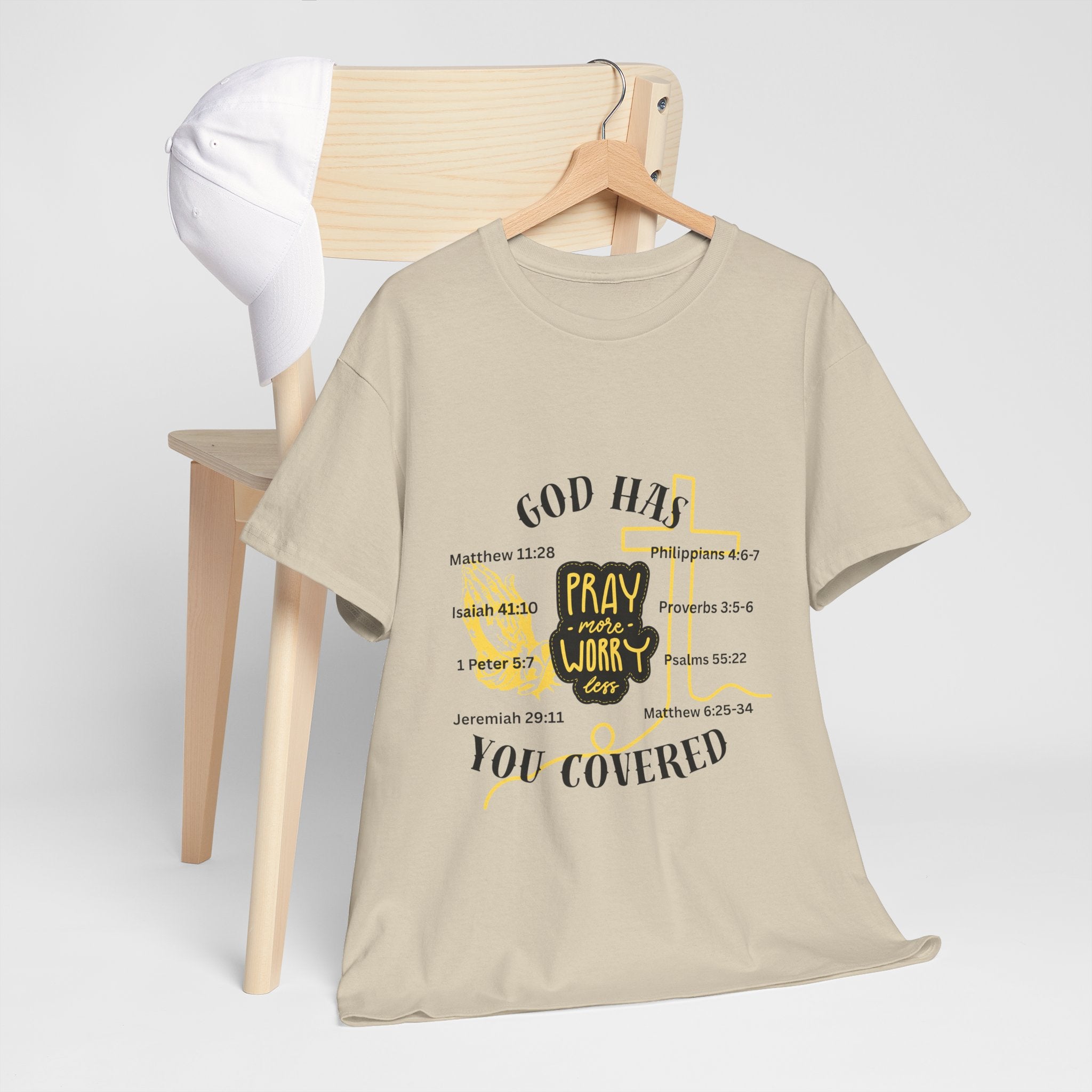 “Pray More, Worry Less” — T-Shirt