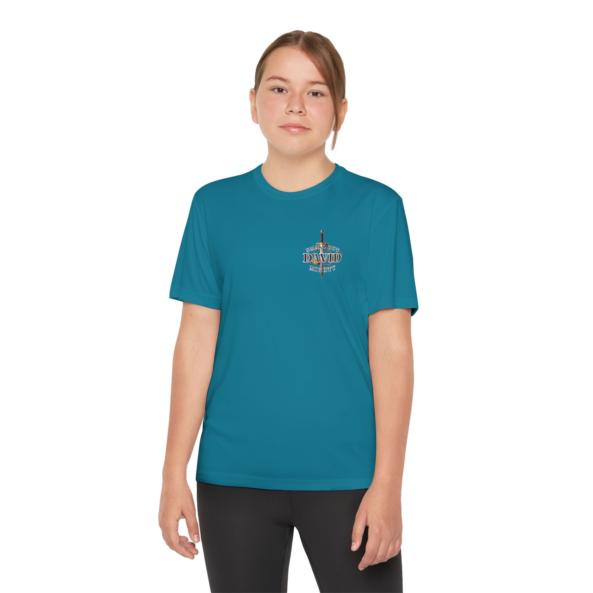 1 Timothy 4:12: 'Small But Mighty' Stones Youth Competitor Tee
