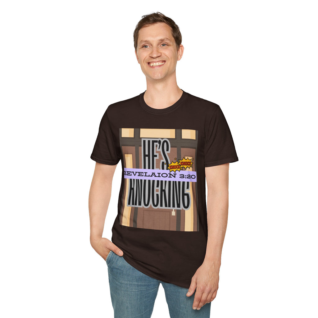 “He’s Knocking” Revelation 3:20 — Graphic T‑Shirt