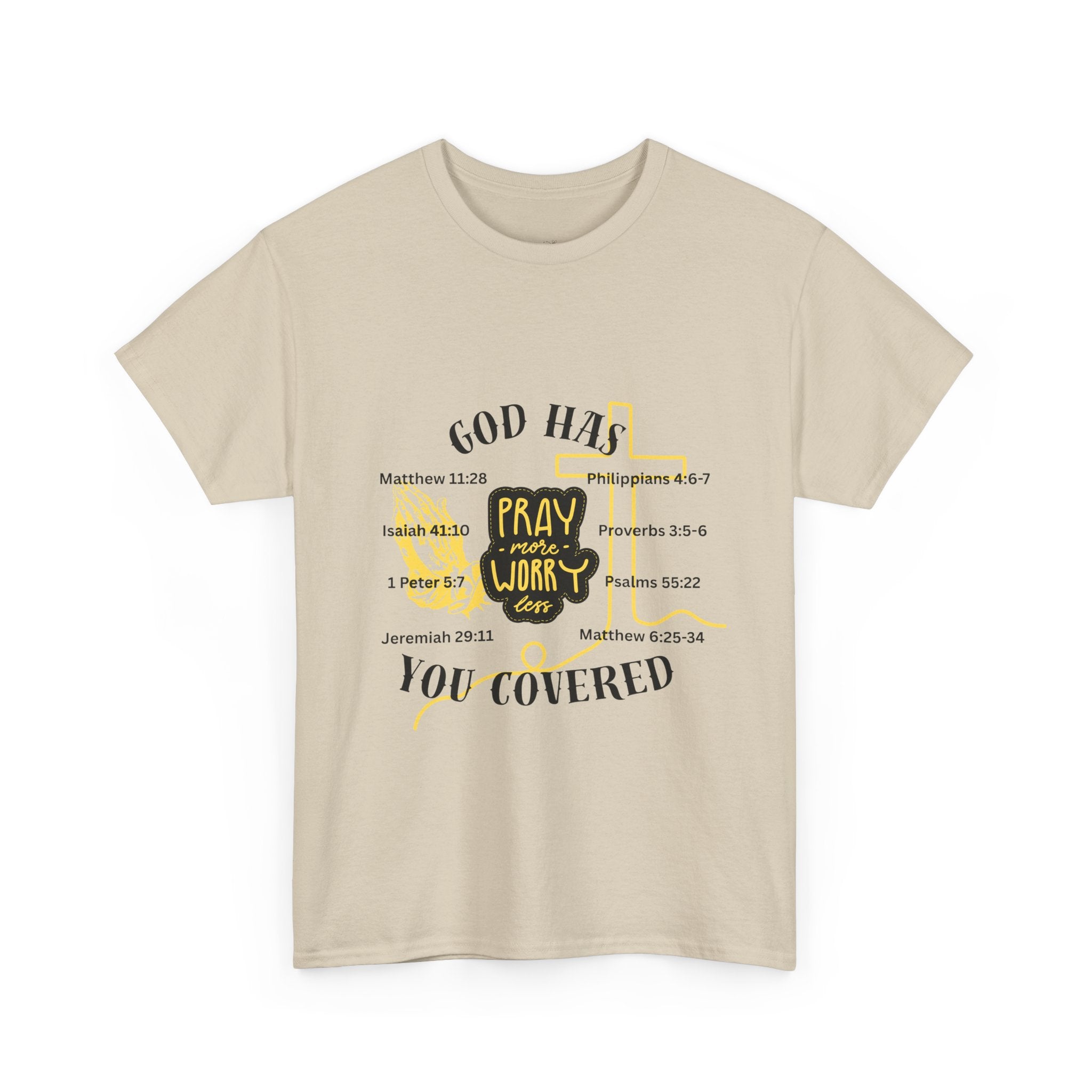 “Pray More, Worry Less” — T-Shirt
