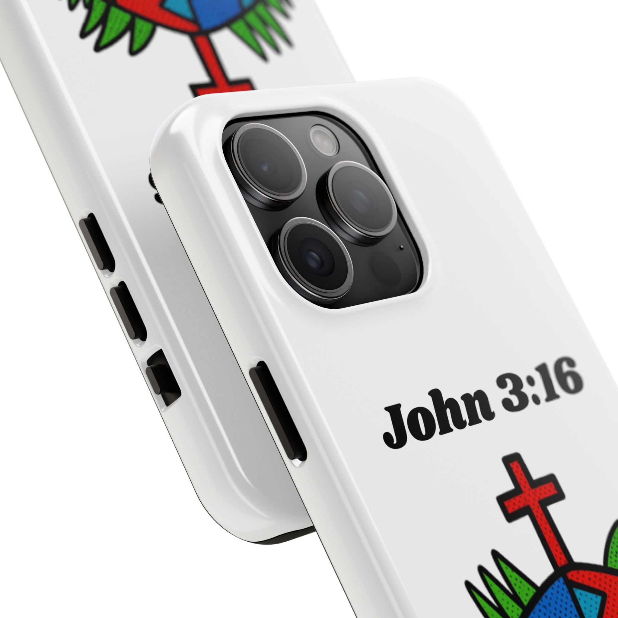 John 3:16 Christian Phone Case — Tough Religious Bible Verse Design