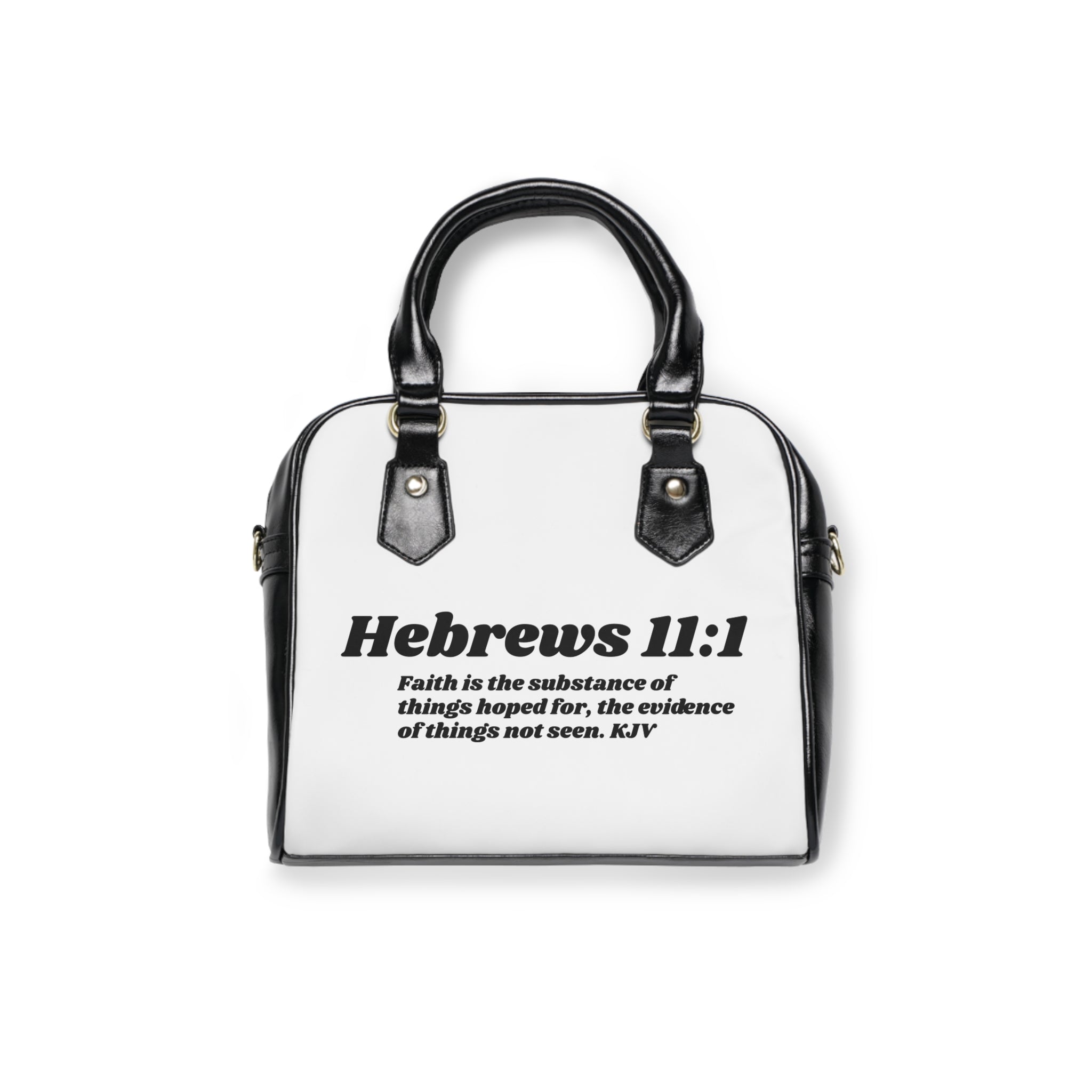 Hebrews 11:1 Shoulder Handbag — Inspirational Faith Tote with 'theolivetbee' Logo