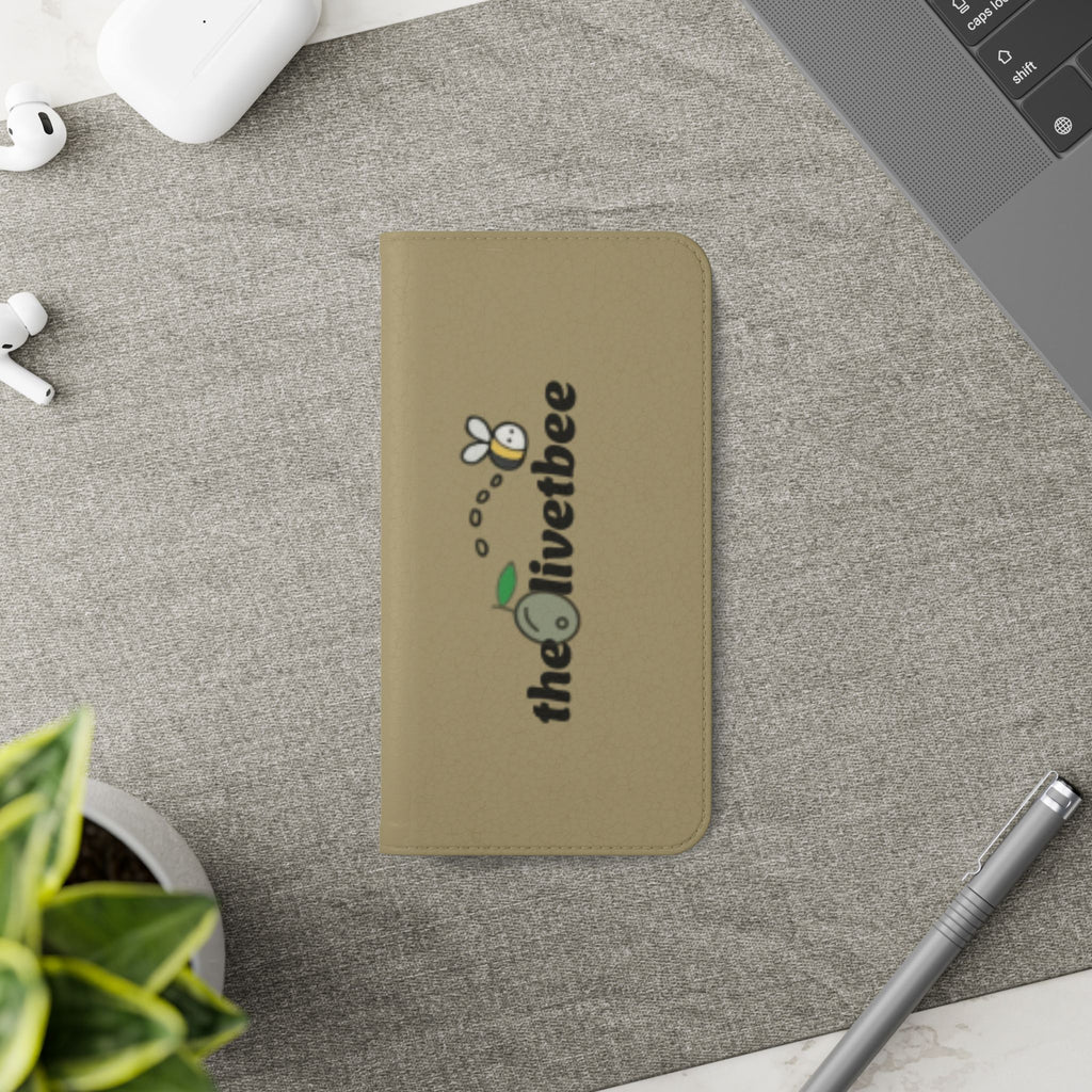 Flip Case Phone Wallet — 'theOlivetbee' Logo Folio Cover with Card Slots