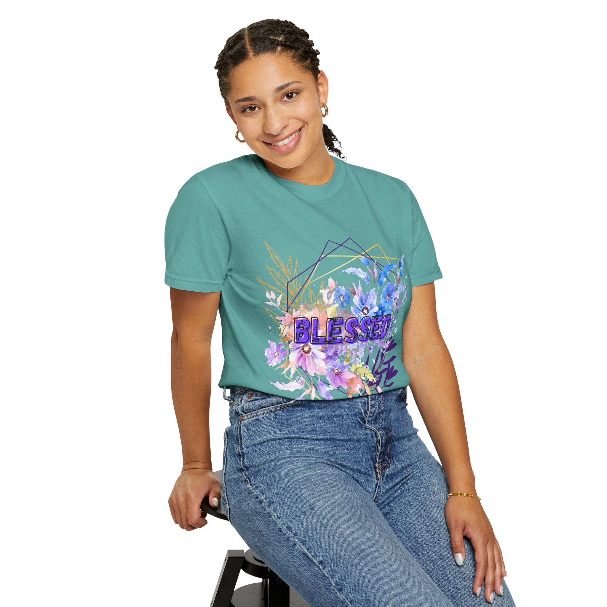 'Blessed'  — Floral T-Shirt