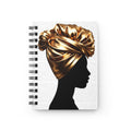 Proverbs 31:30: Gold Headwrap— Spiral Notebook