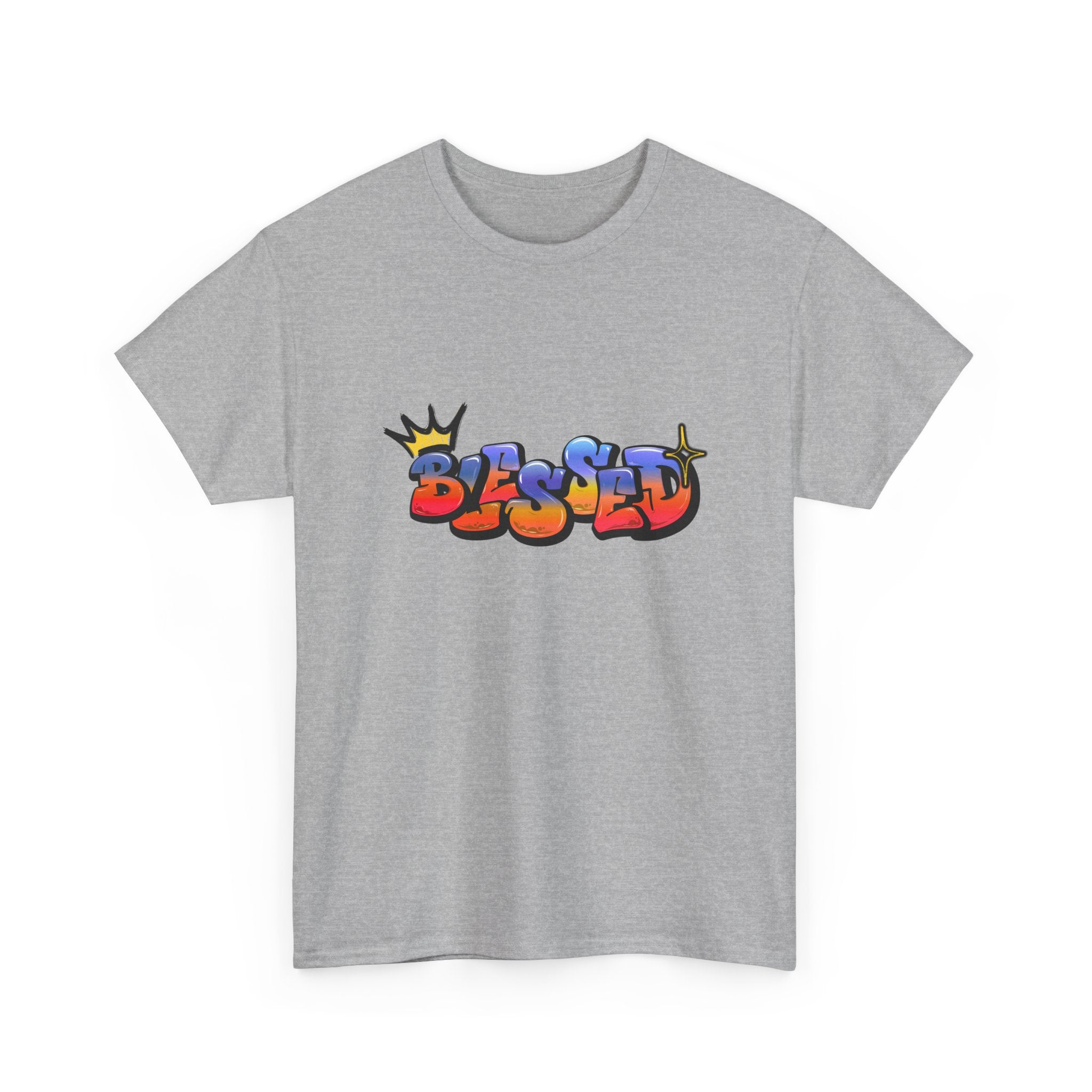 'Blessed' Crown Graffiti Tee