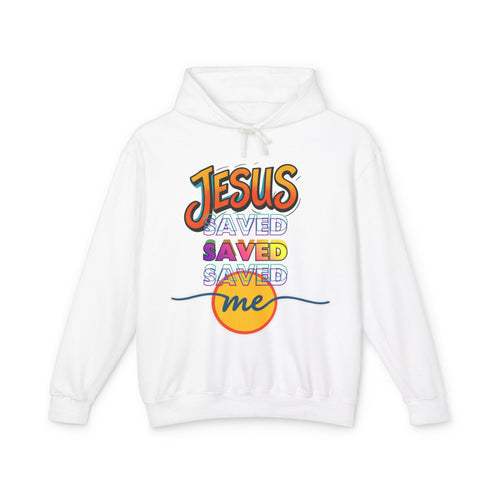 "Jesus Saved Me" Lightweight Hooded Sweatshirt