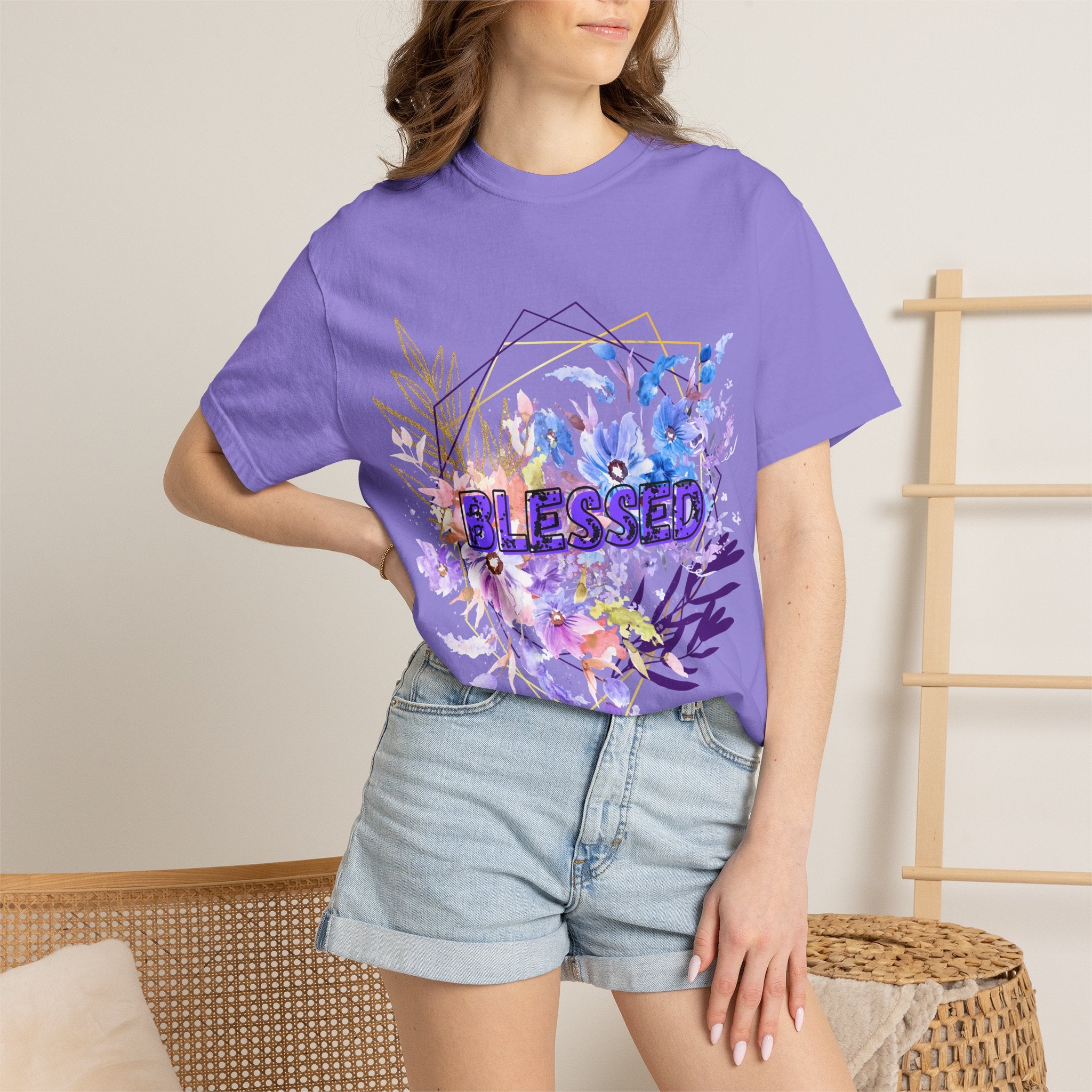 'Blessed'  — Floral T-Shirt
