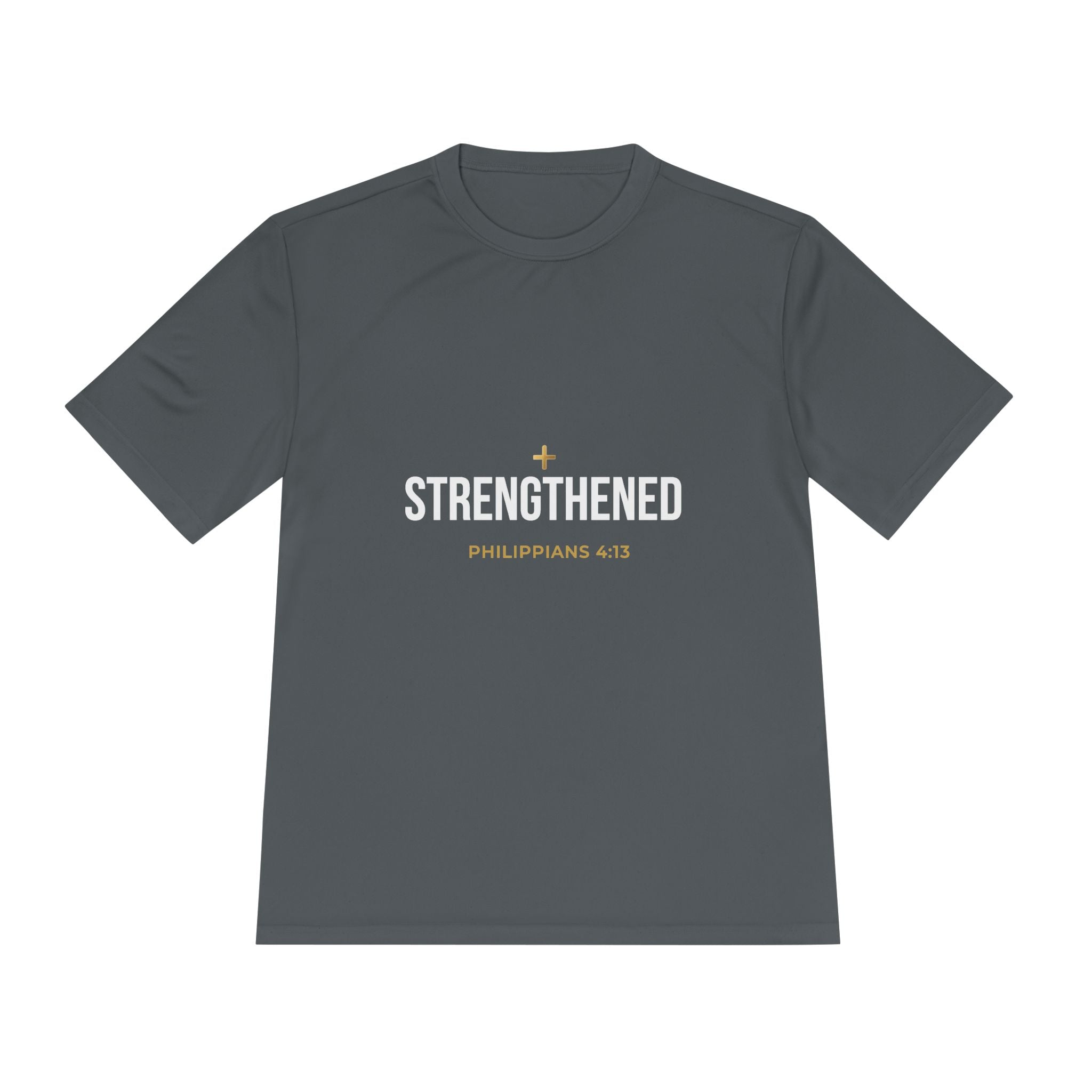 Philippians 4:13: 'Strengthen' Moisture-Wicking Tee